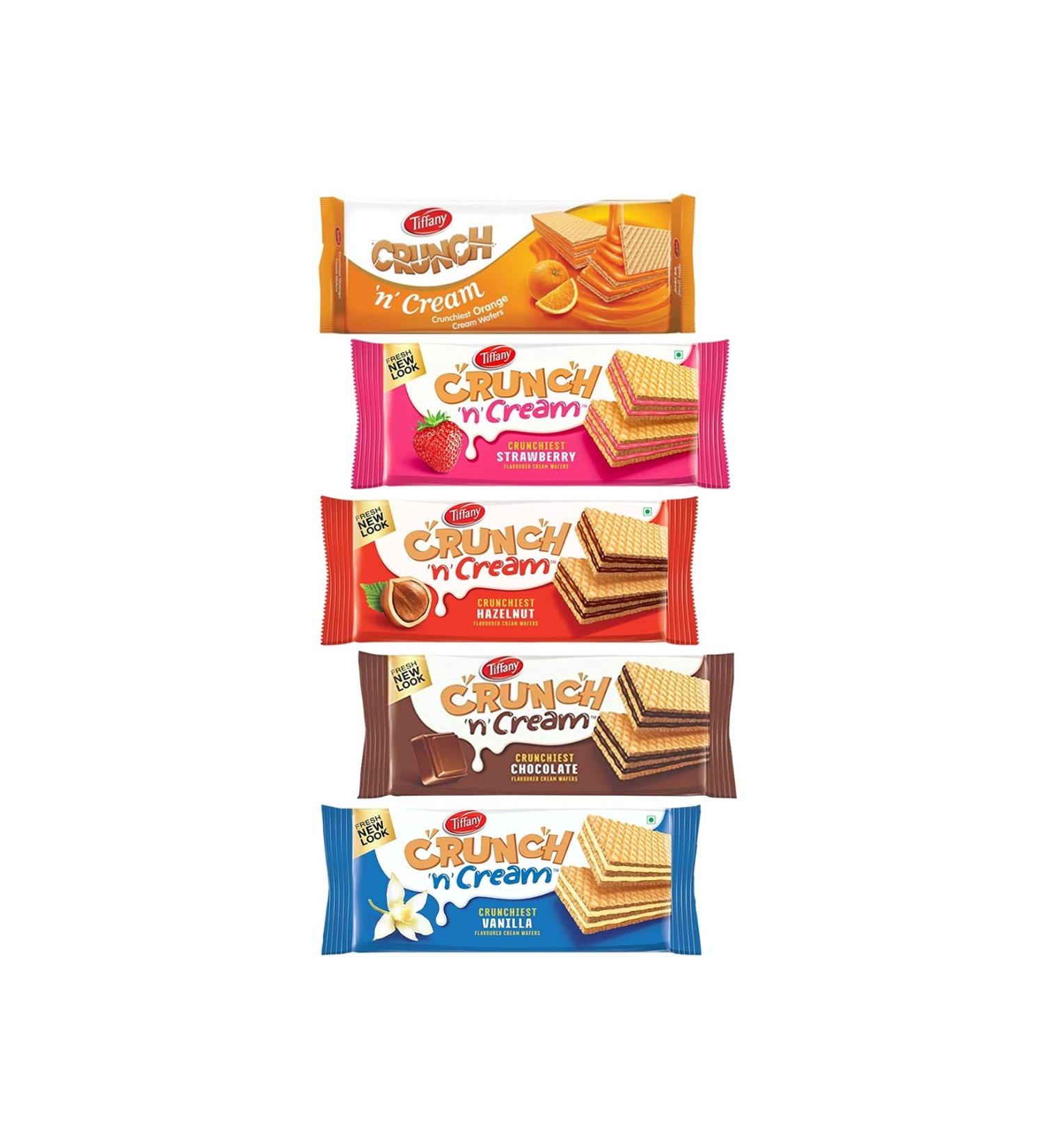 Tiffany Crunch N Cream Wafers Assorted Pack 65g x 5