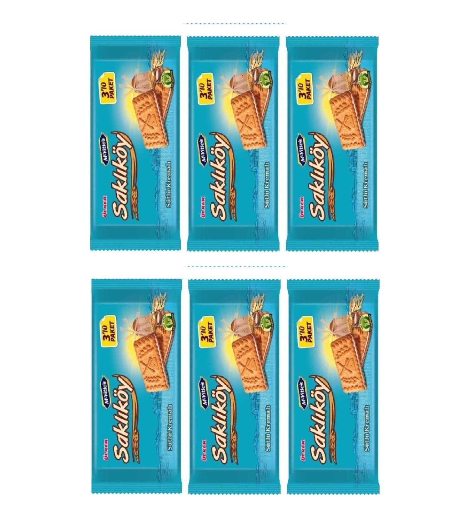 lker Sakl koy Milk Cream Oatmeal Sandwich Biscuits 264 Gr X 6 Pieces