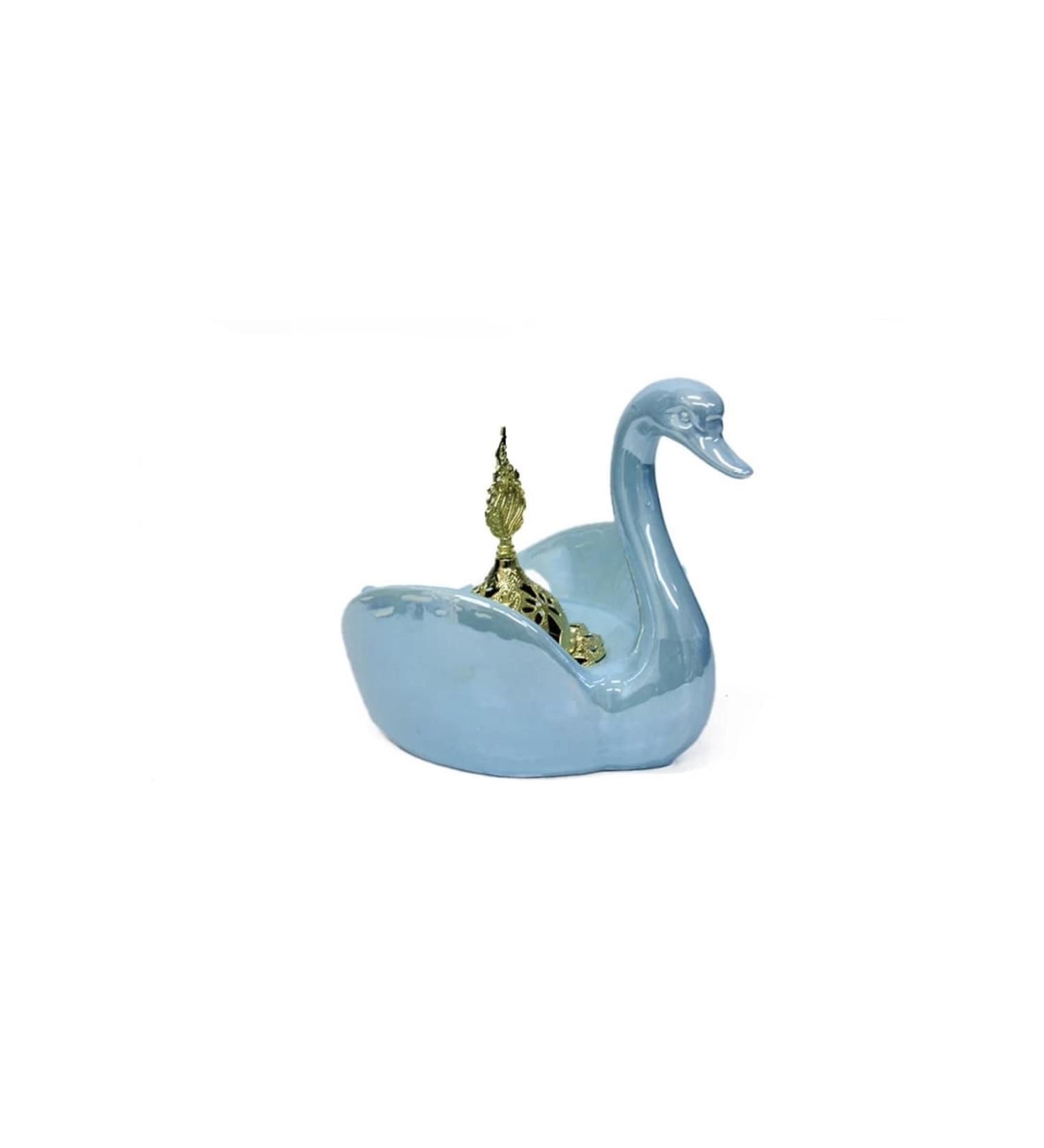 Lisinya Coal Incense Burner Swan Ceramic (Lisinya)