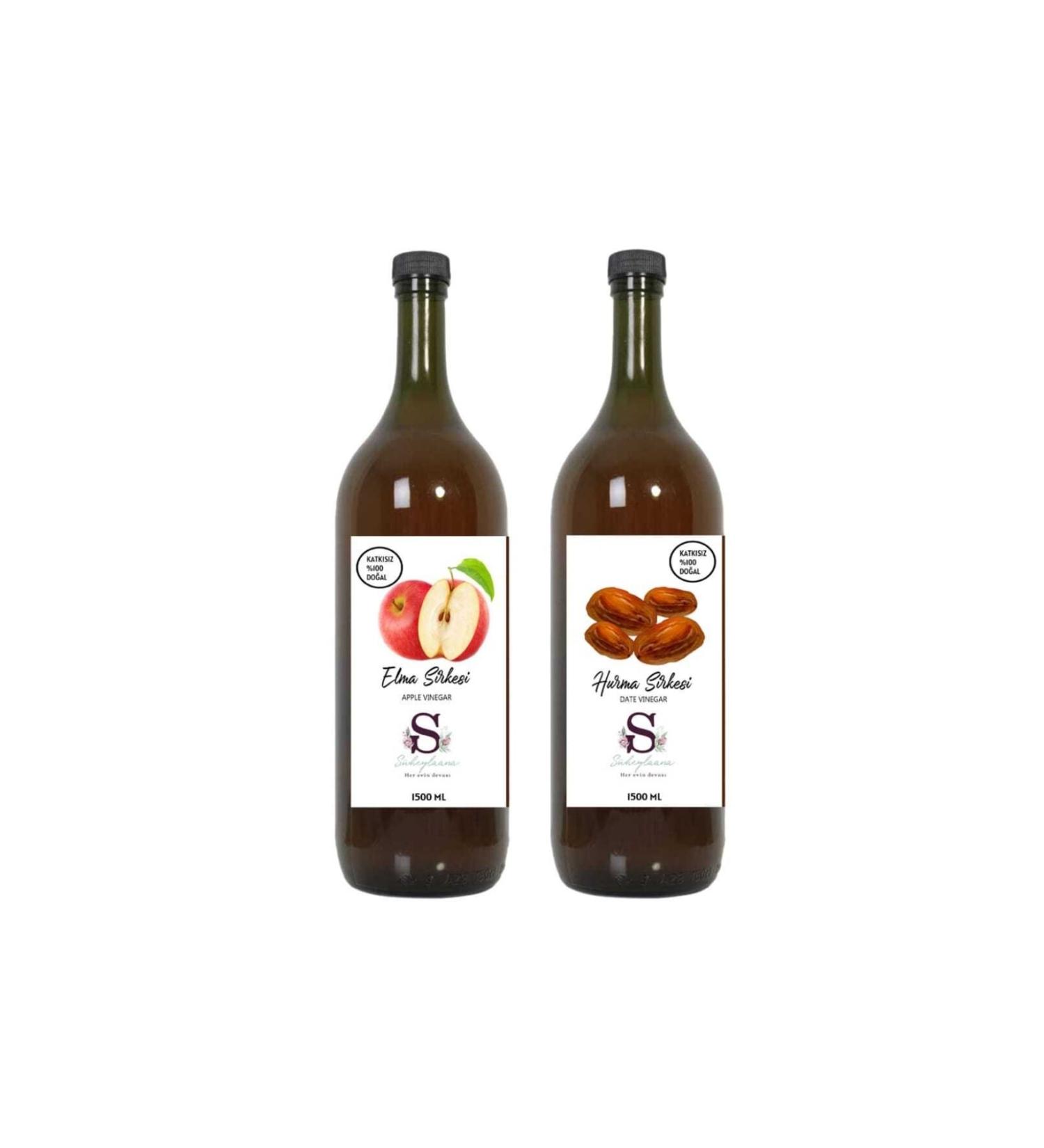 Suheylaana Natural Apple Vinegar 1500 Ml - Natural Date Vinegar 1500 Ml