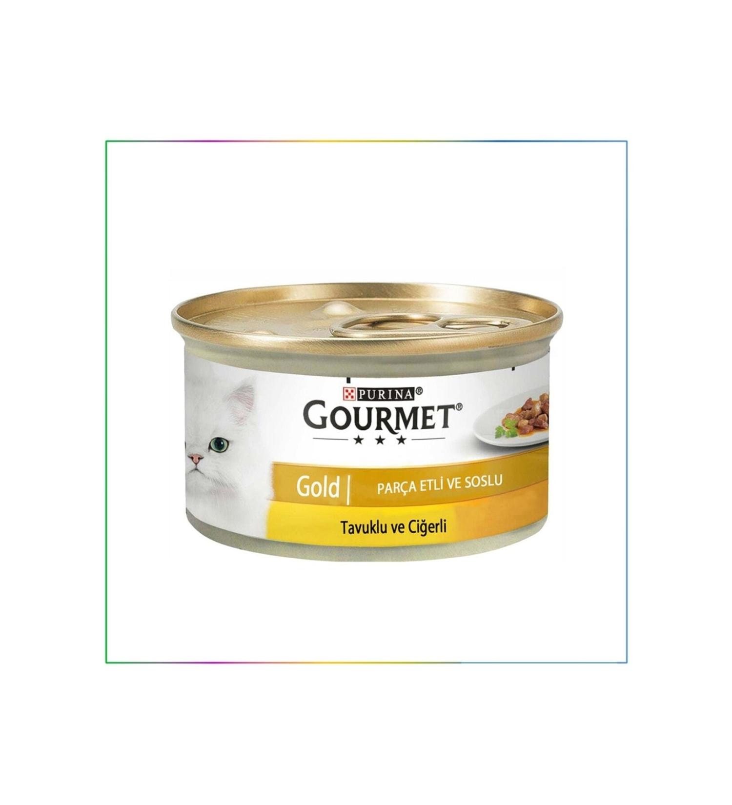 Gourmet Proplan Chicken and Liver Cat Canned Food 85 Gr X 24 Pieces