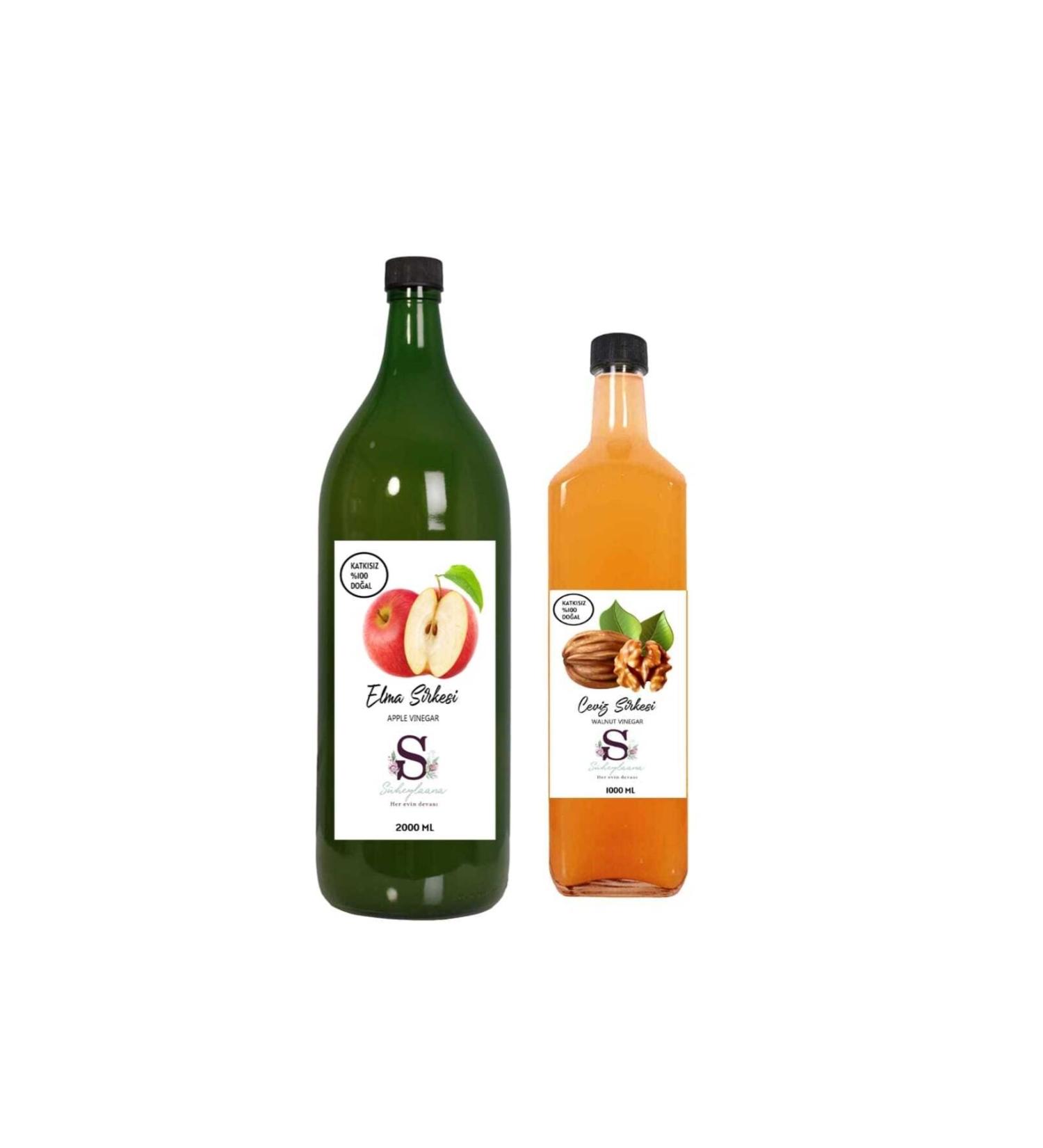Suheylaana Natural Apple Vinegar 1500 Ml - Natural Green Grape Vinegar 500 Ml