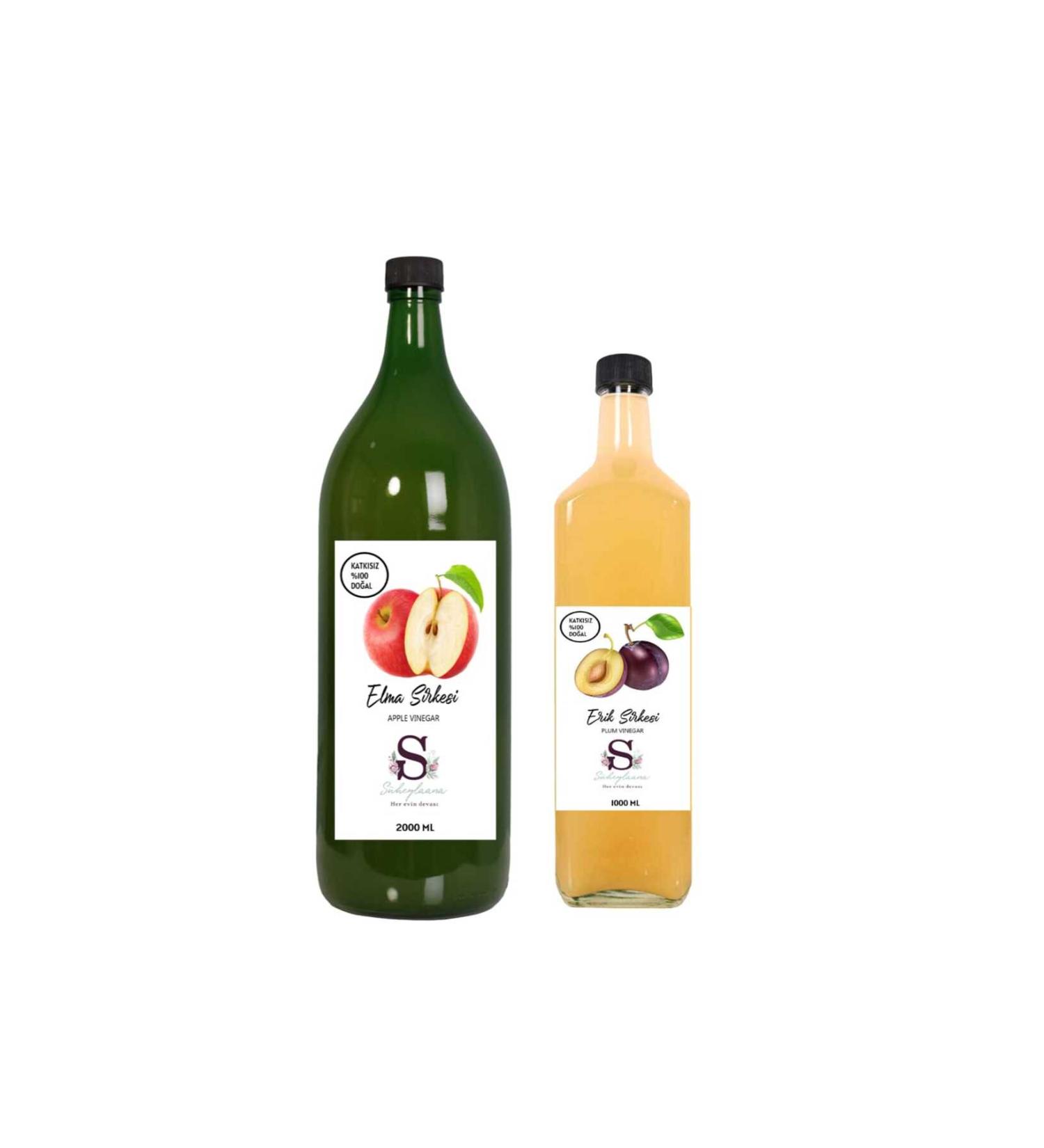 Suheylaana Natural Apple Vinegar 2000 Ml - Natural Plum Vinegar 1000 Ml