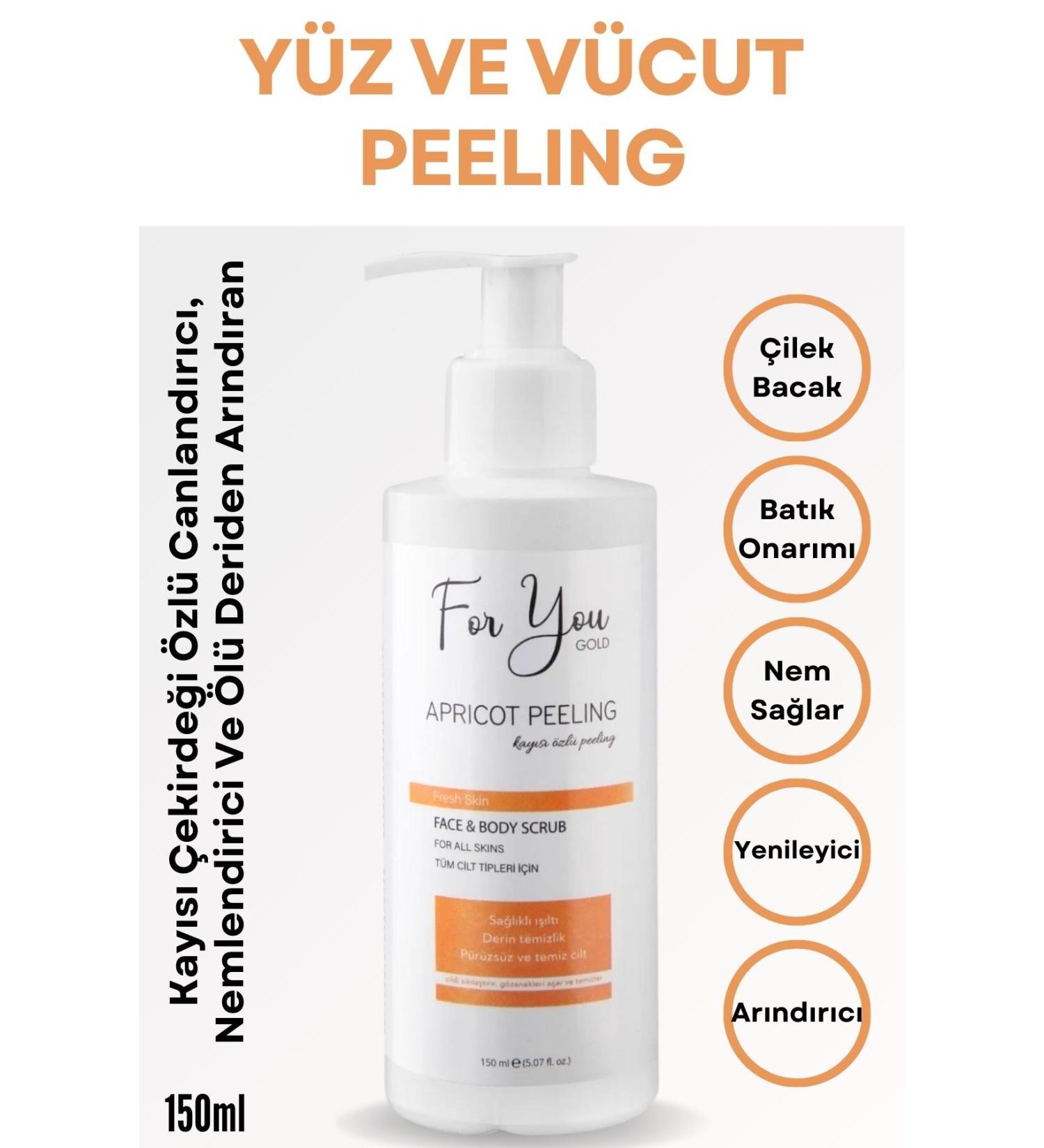 For You Gold Apricot Kernel Extract Revitalizing Moisturizing and Exfoliating Face and Body Peeling - Buy Online on GoSupps.com