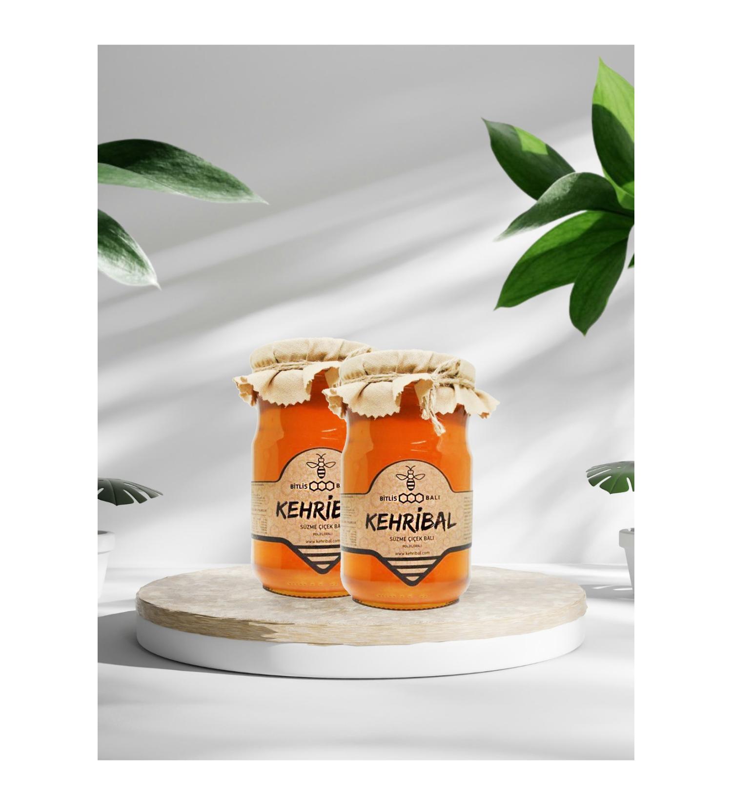 Amber 2 Piece Set Pure Flower Honey 850gr Bitlis Wild Pear Honey