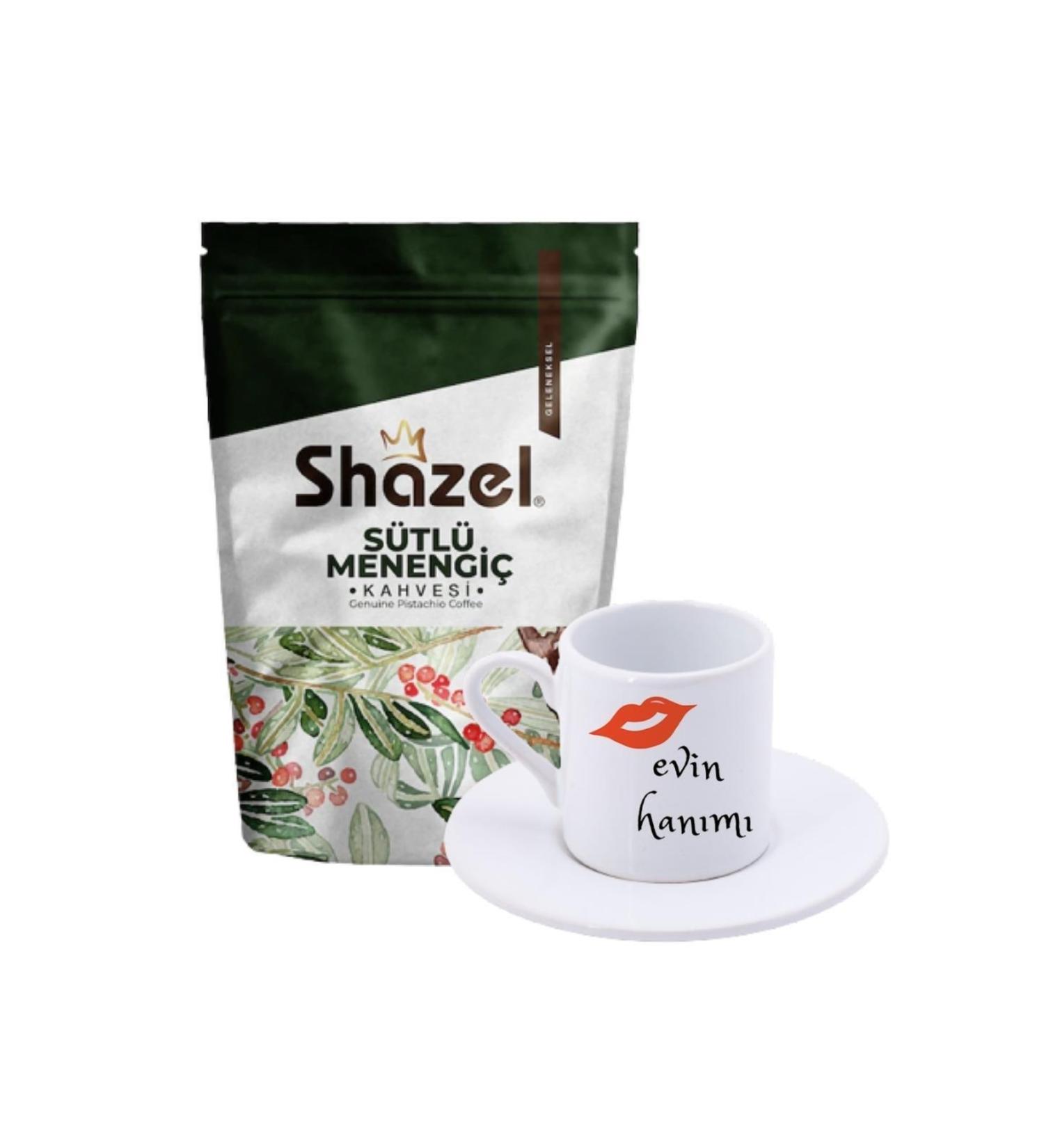 Shazel Milky Menengi Coffee 200 Gr. + Backward Dogs Turkish Coffee Cup