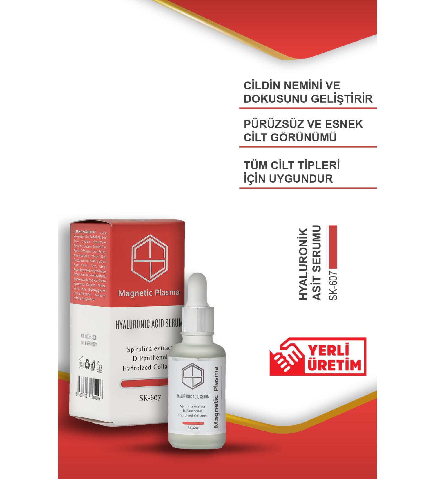 MAGNETIC PLASMA Hyaluronic Acid Moisturizing Skin Care Serum - 30ml