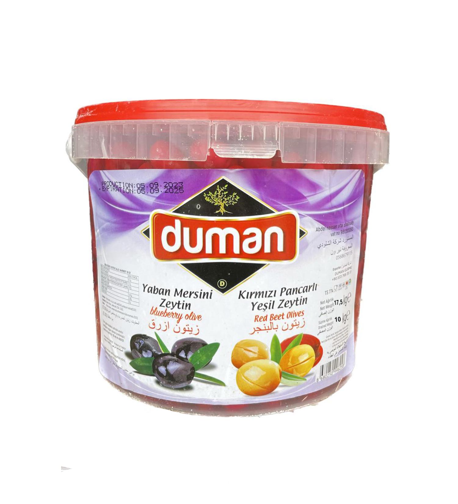 DUMAN GURME Beetroot Kalamata Olives 140-160 Klb 10 Kg