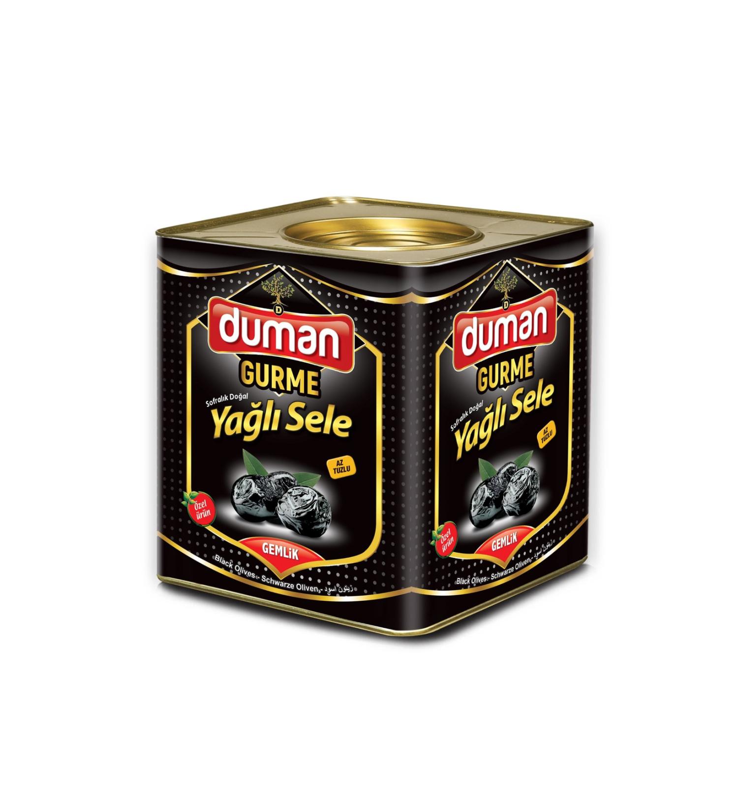 DUMAN GURME First Quality Breakfast Gemlik Black Olive Xs (320-350) Klb 10 Kg - Buy Online on GoSupps.com