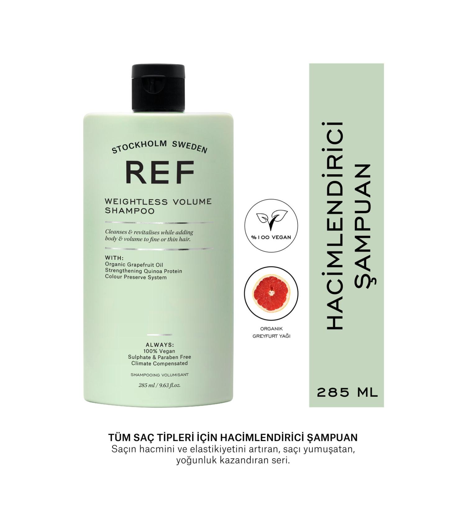 REF STOCKHOLM Weightless Volume Shampoo 285 Ml Volumizing Shampoo for All Hair Types