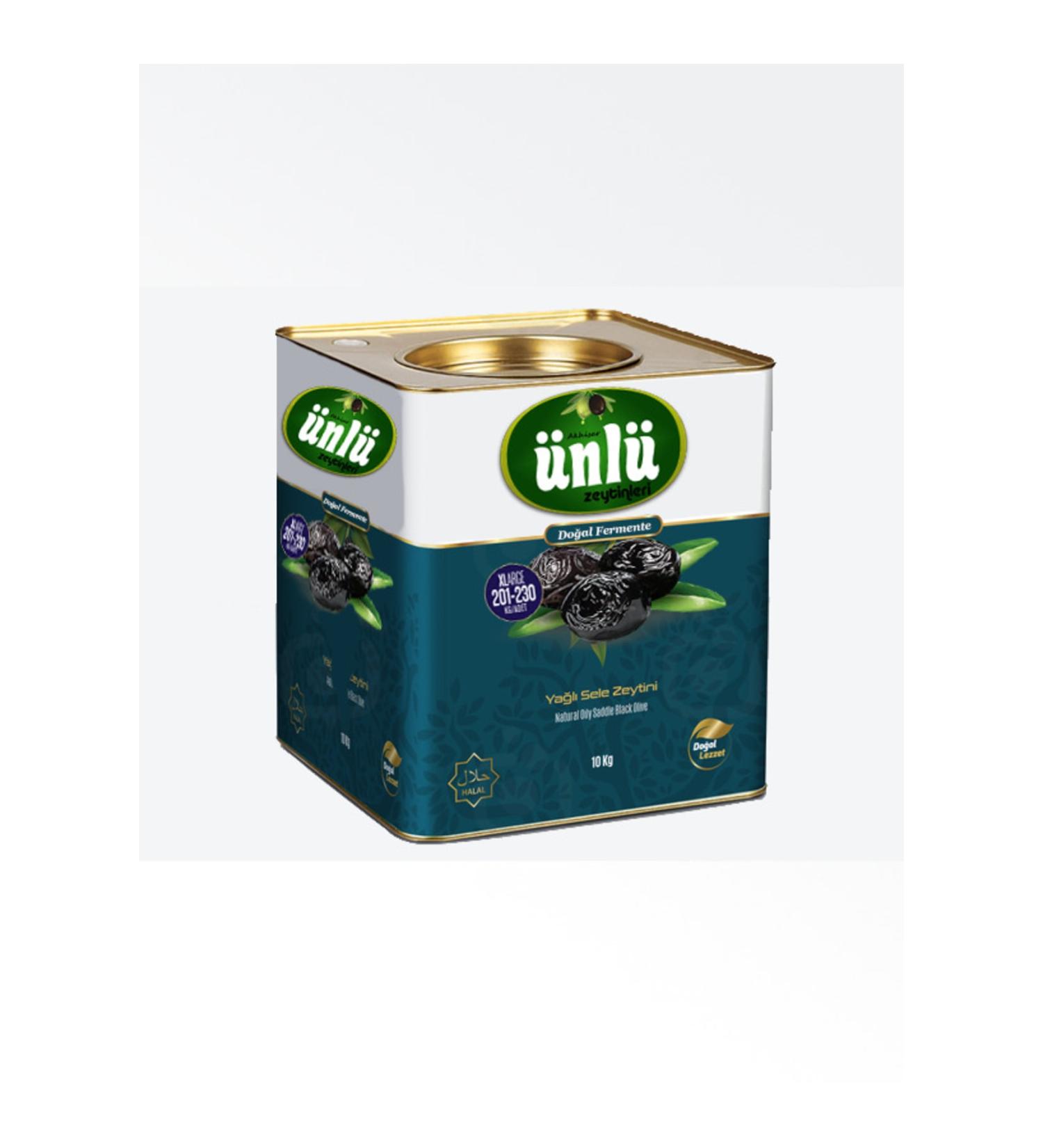 Famous 260-290 Oily Sele Black Olives 10kg Low Salt Natural Fermented