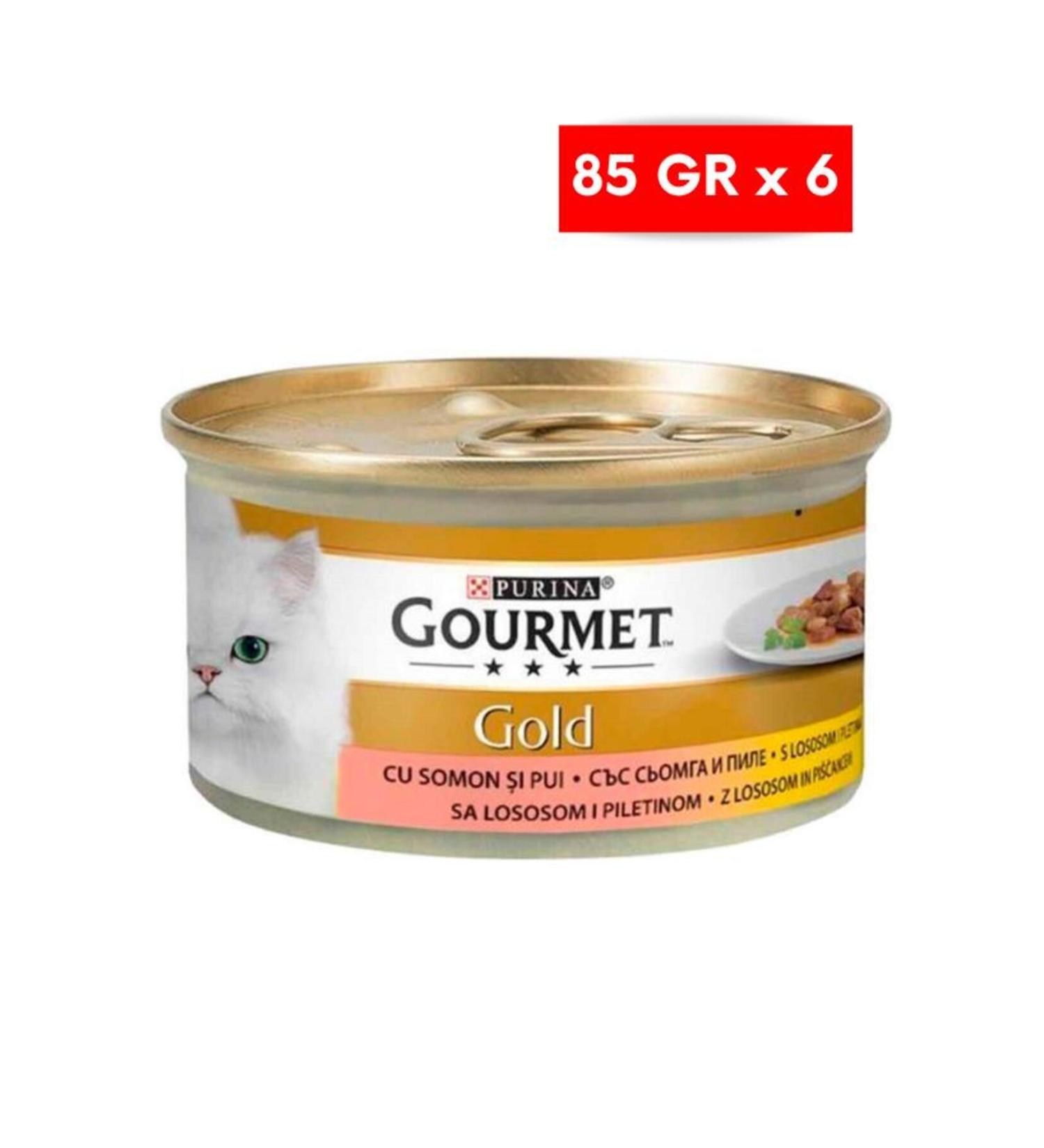 Gourmet Gold Piece Meat Chicken Liver Cat Wet Food 85 gr 12 Liters