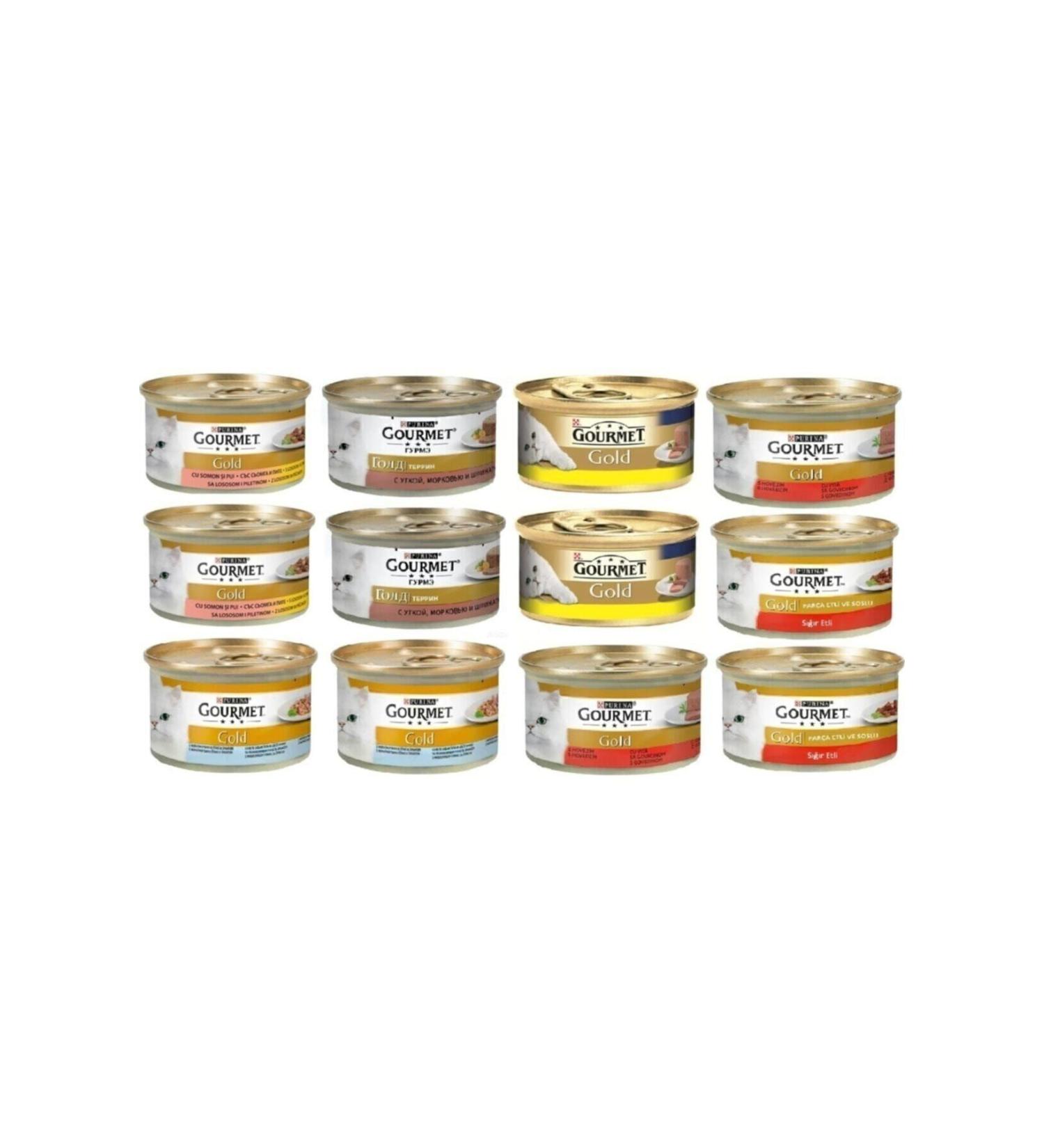 Gourmet Purina Gold Canned Tuna Cat Food 85 Gr 12 Pieces