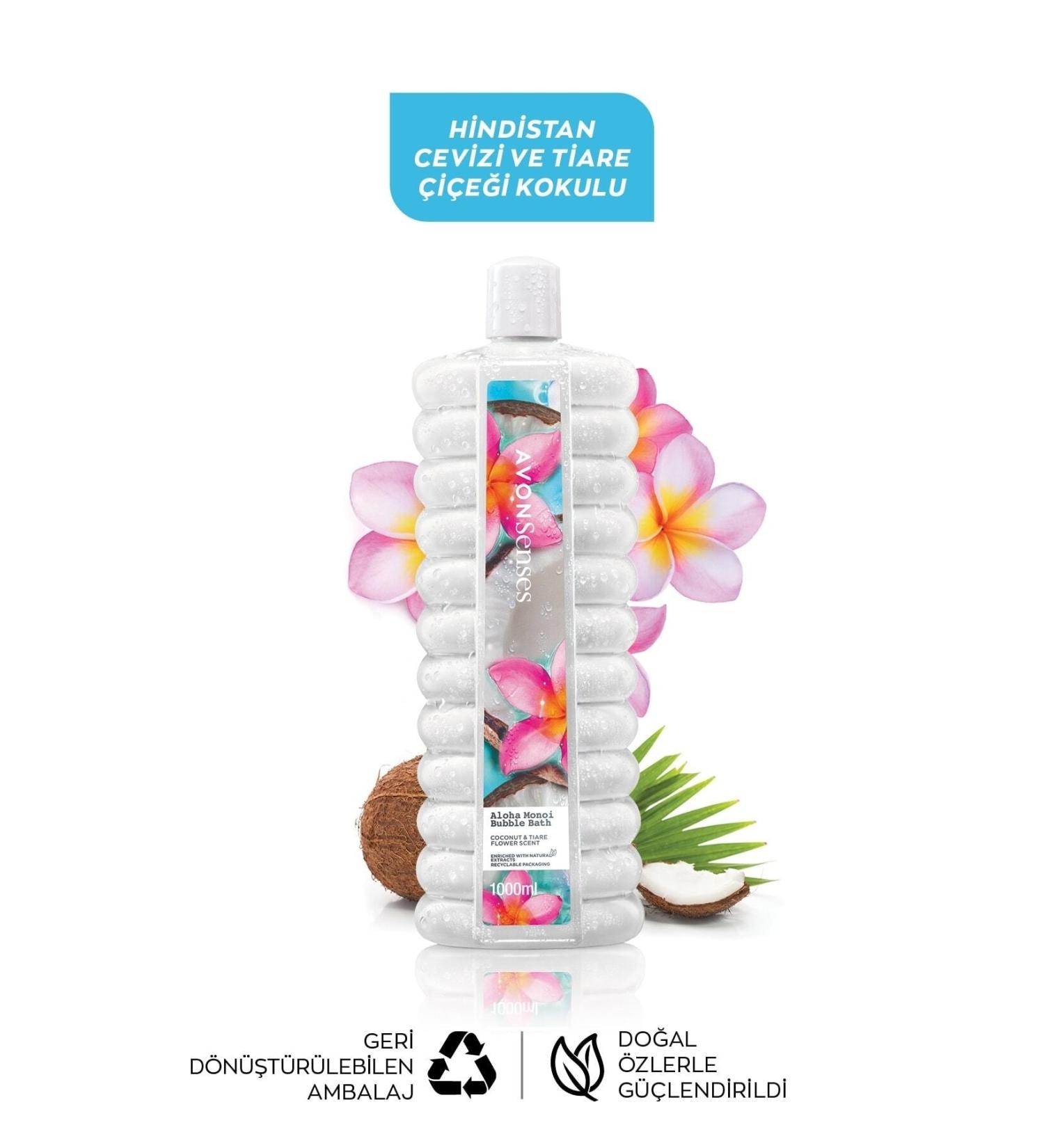 Avon Senses Aloha Monoi Lily Bath Bubble 1 Lt.