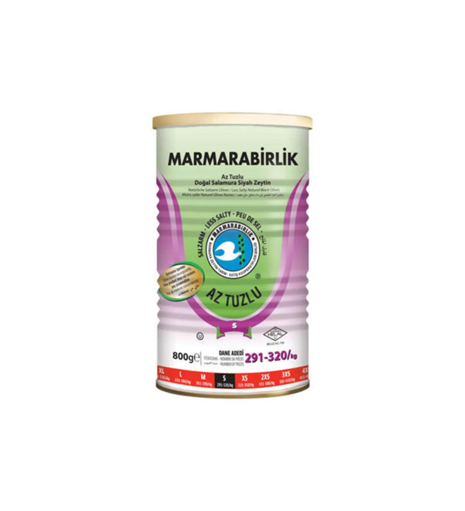 Marmarabirlik Hyper Less Salty Black Olives 231-260 Pcs/Kg 800Gr