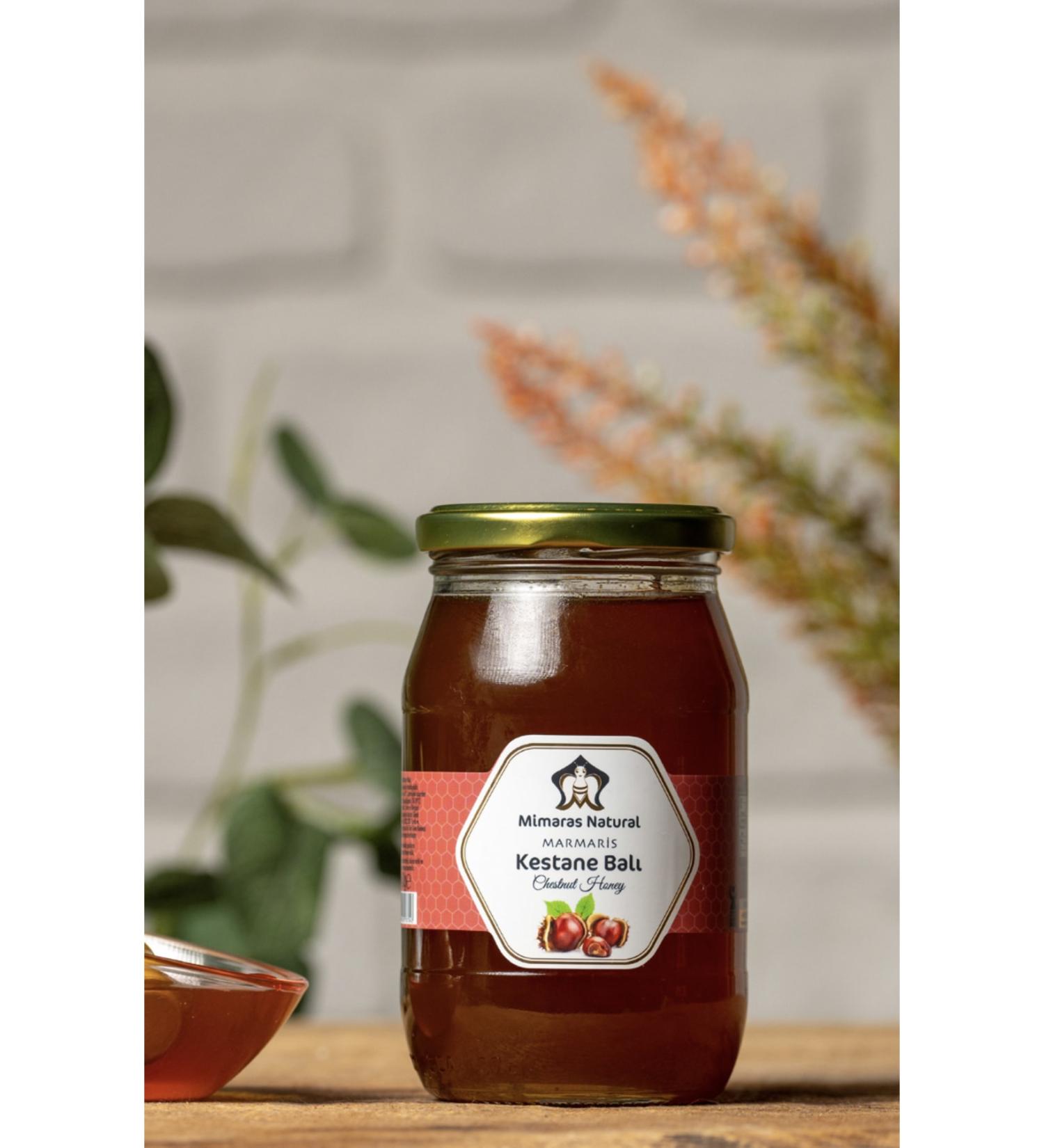 Marmaris Mimaras Natural Chestnut Honey 450 gr Black Sea Pure Honey