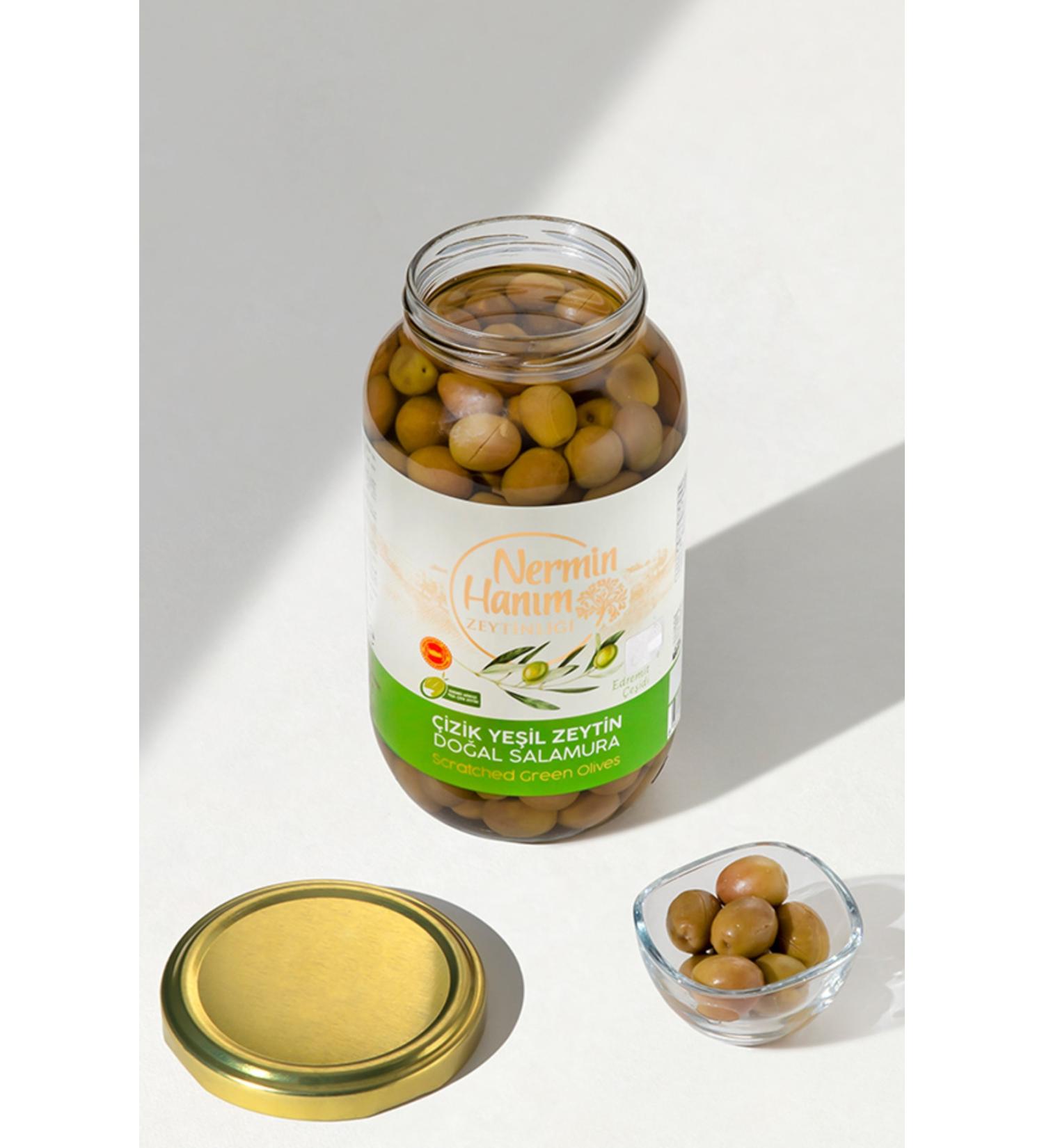 Nermin Han m Olive Grove Edremit Green Scratched Olives (1.2 kg)