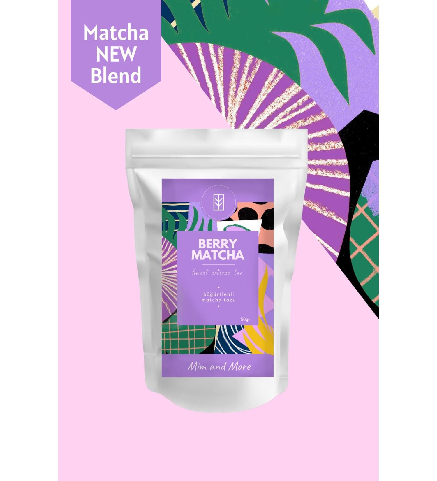 Mim and More Berry Matcha - Blackberry Flavored Matcha 50 gr - Buy Online on GoSupps.com