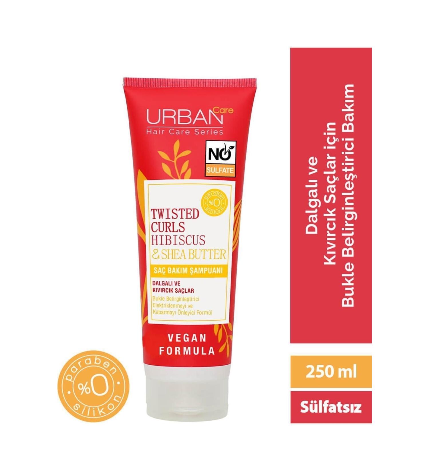 Urban Care Twisted Curl Hibiscus & Shea Butter Sulfate-Free Hair Care Shampoo 250 ml - Buy Online on GoSupps.com