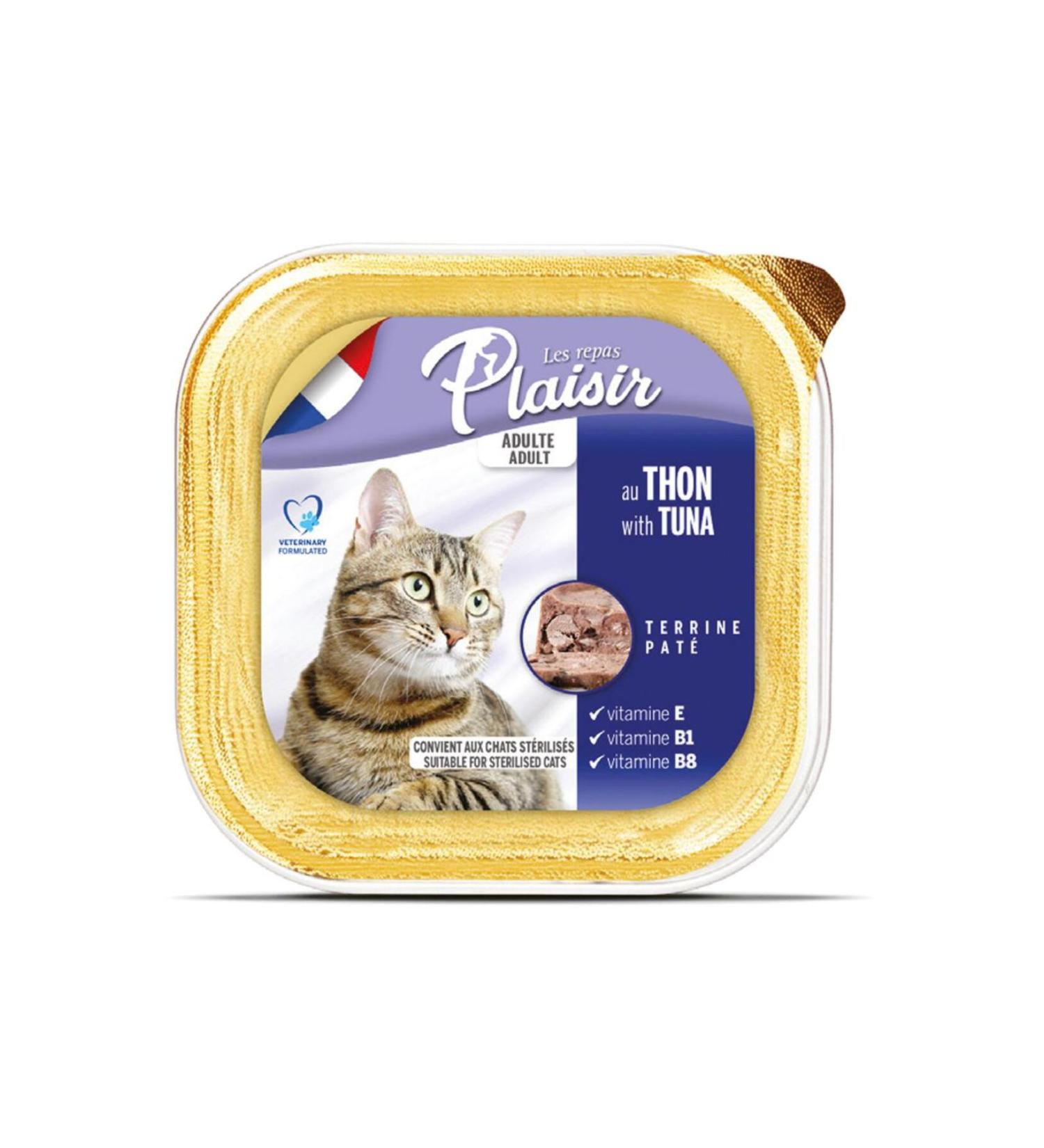 Plaisir Pate Salmon Cat Canned Food 100 Gr X12 Pieces