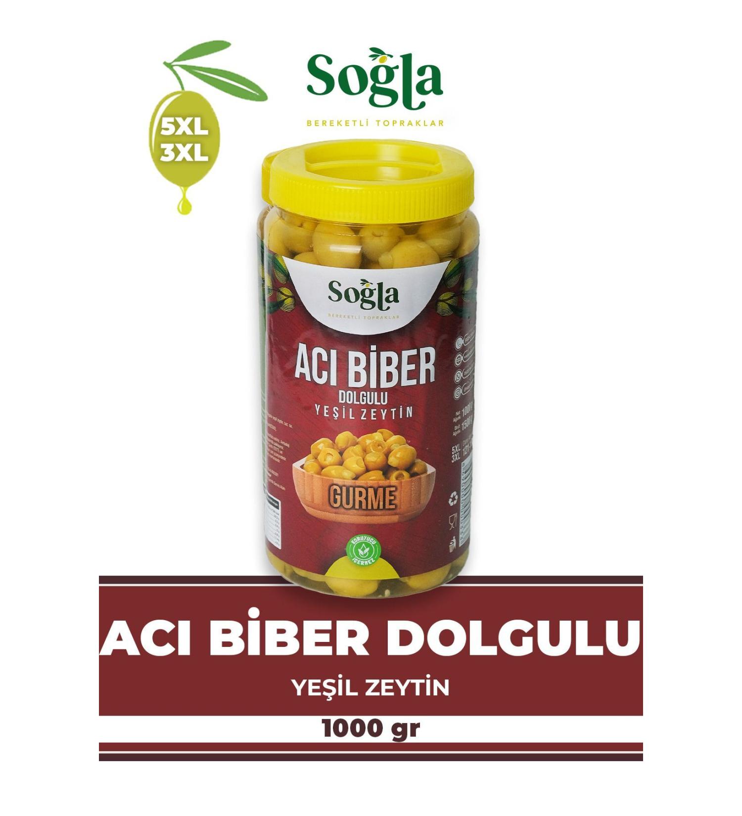 SO LA ZEYT NC L K Almond Stuffed Green Olives 1000gr