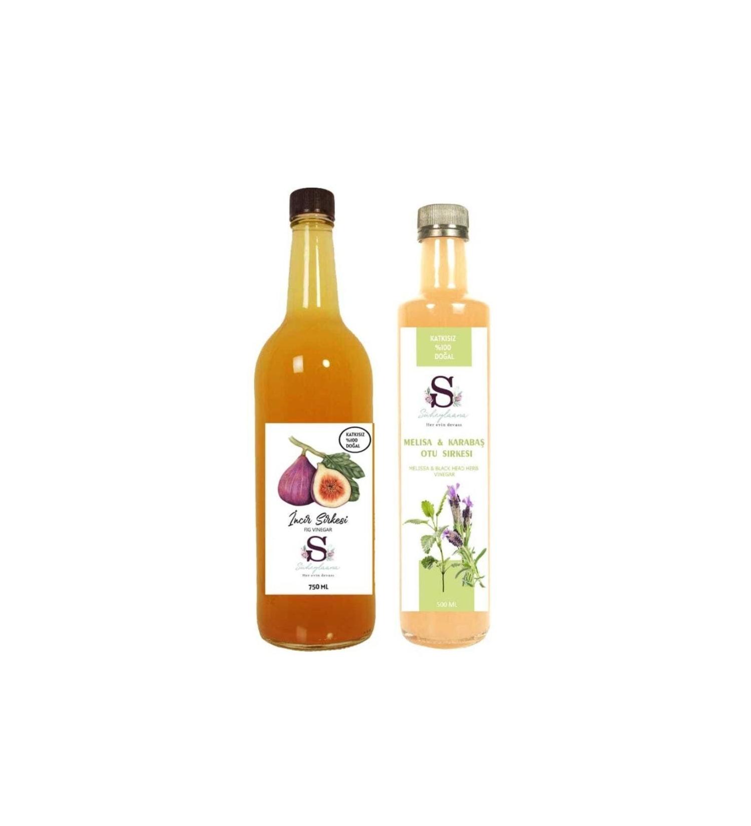 S heylaana Natural Fig Vinegar 750 ml and Natural Melissa + Black Pepper Vinegar 500 ml4