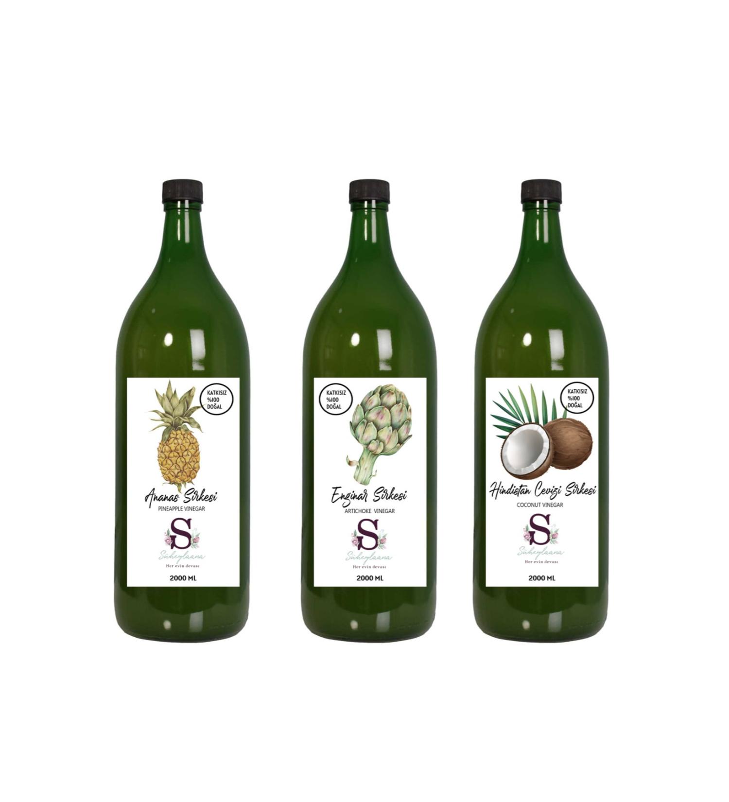 Suheylaana Natural Pineapple Vinegar 2000 Ml - Natural Mango Vinegar 1500 Ml