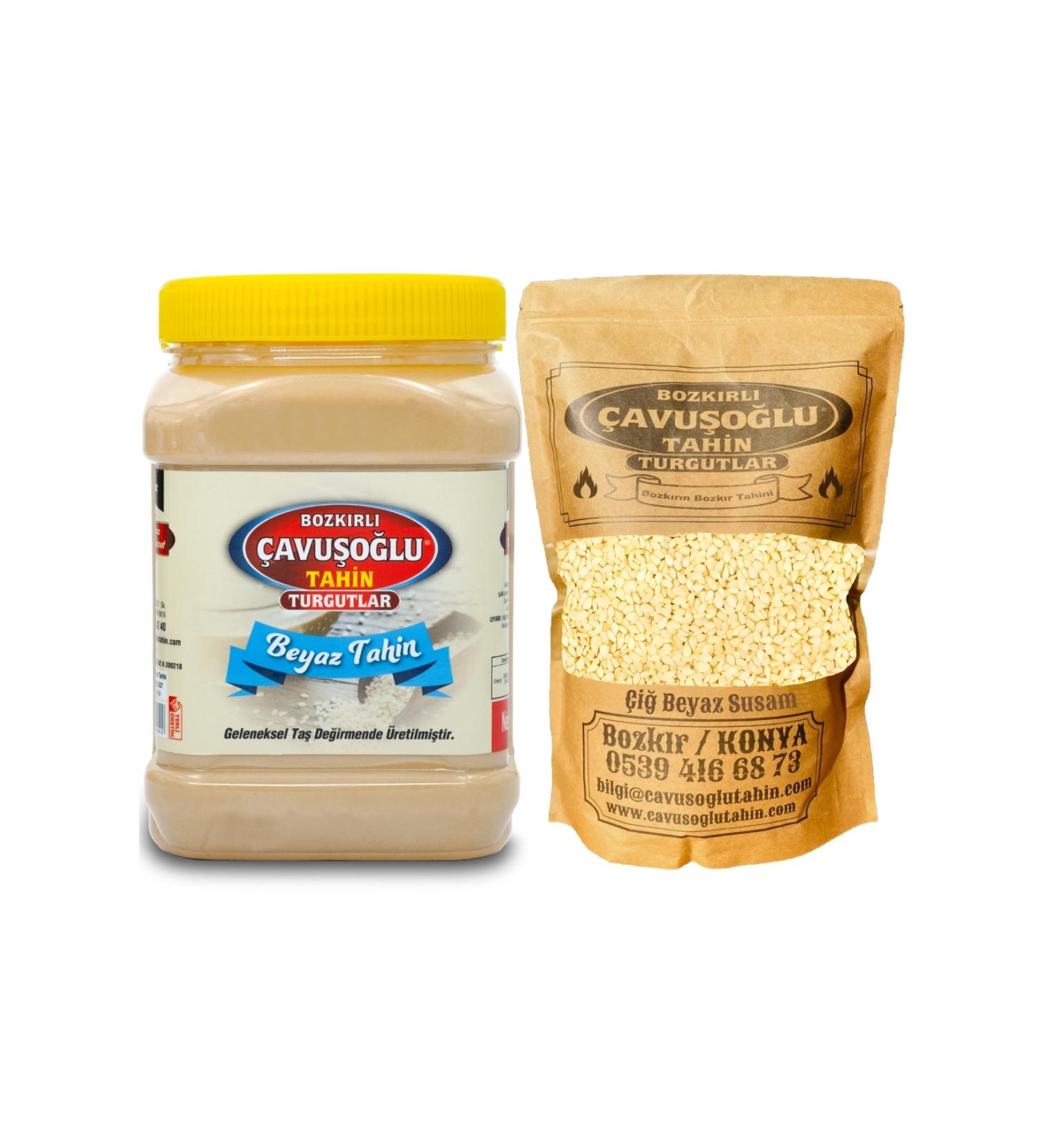 Bozk rl avu o lu Bran-Free White Tahini 930g + White Unroasted Raw Sesame 1000g - Buy Online on GoSupps.com