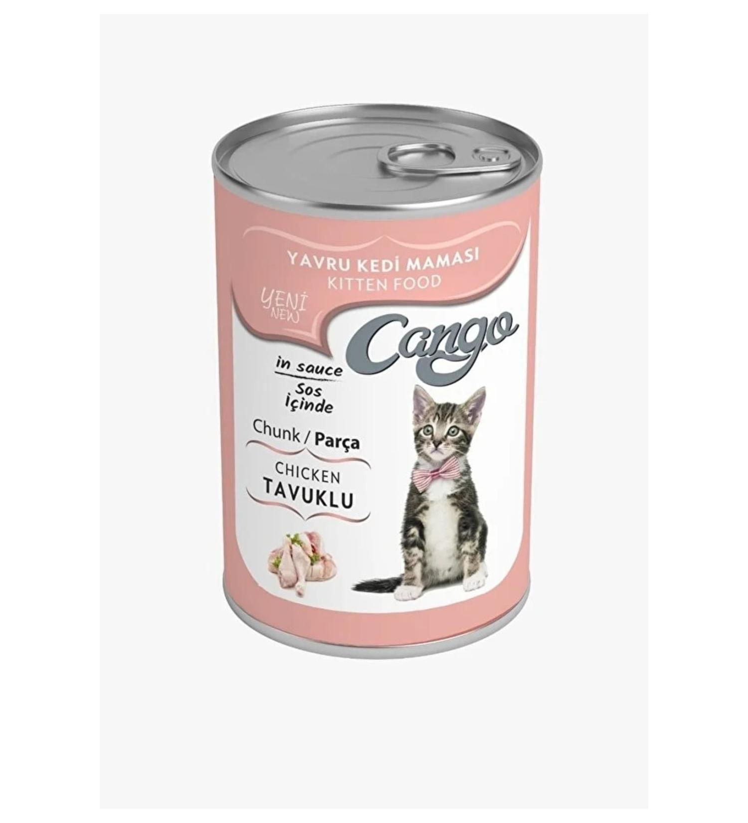 Cango Canned Kitten Cat Food Chicken 415 Gr X 10 Pieces