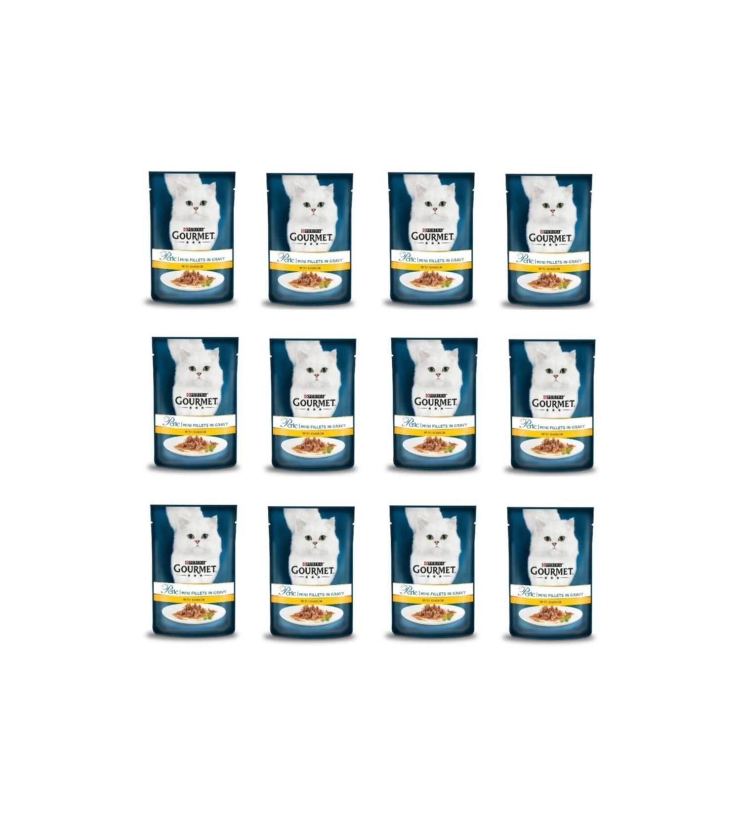 Gourmet Proplan Grilled Chicken Cat Canned Food 85 Gr * 12 Pieces