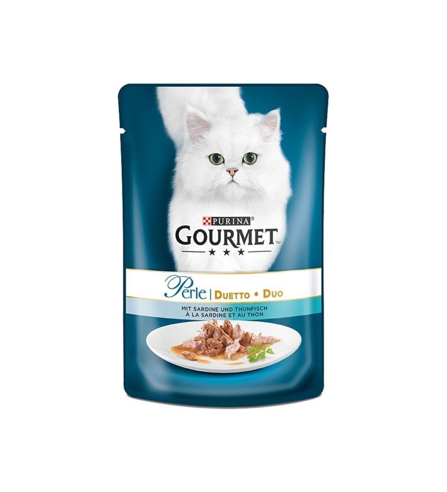 Gourmet Purina Perle Grilled Tuna Cat Wet Food 85 Gr 12 Pieces