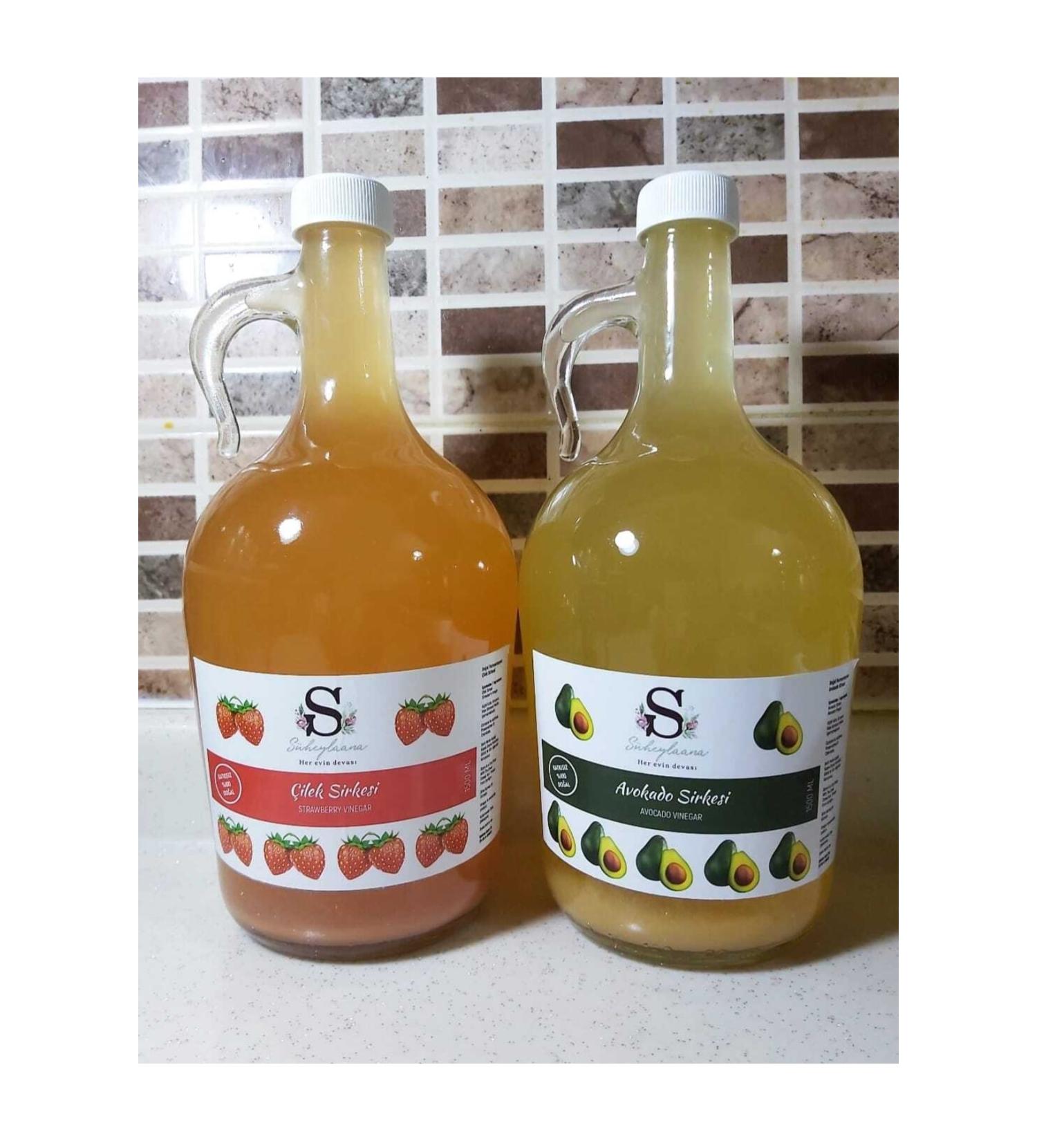 Suheylaana Natural Strawberry Vinegar 1500 Ml And Natural Avocado Vinegar 1500 Ml
