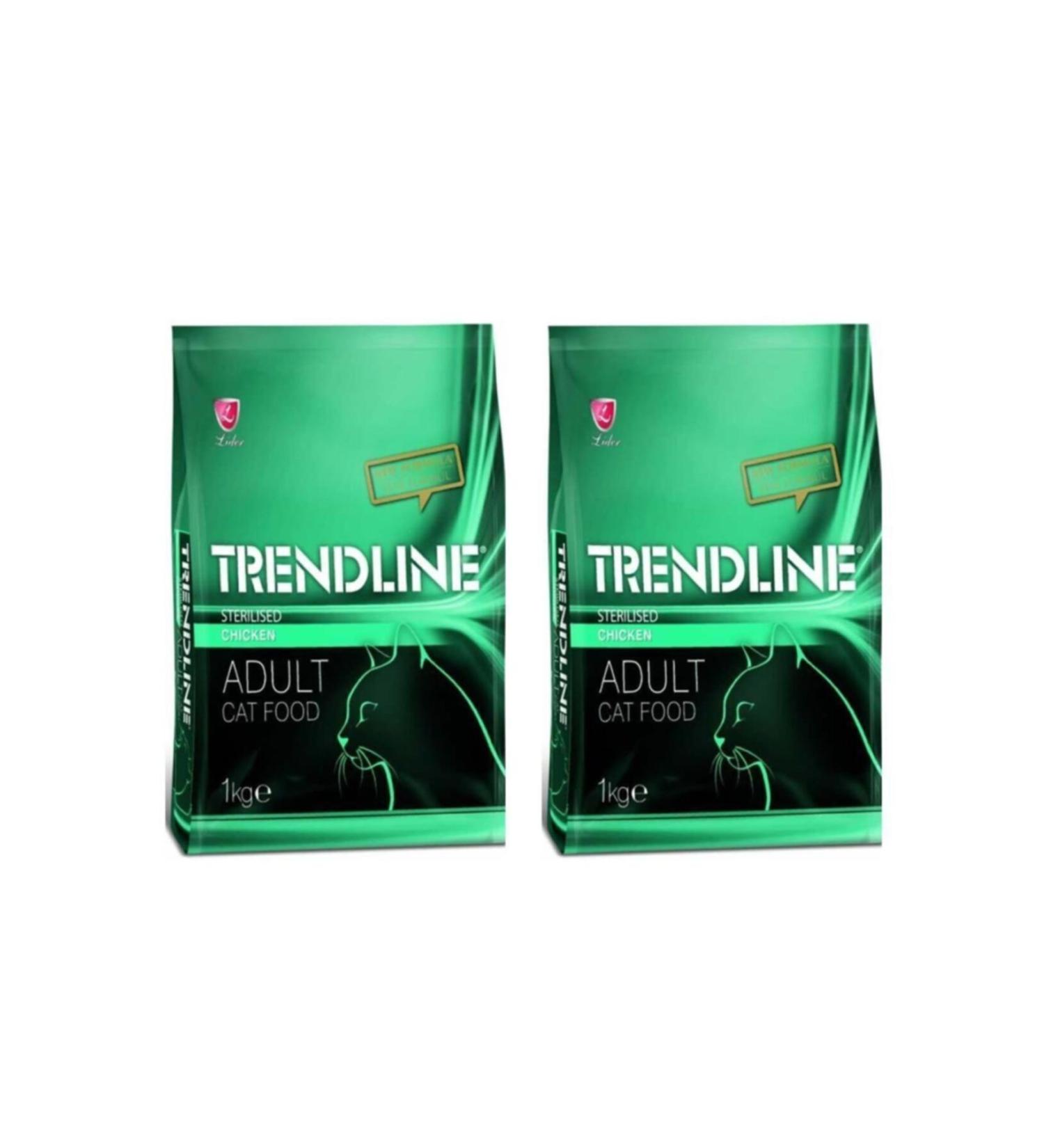 Trendline Sterilized Chicken Cat Food 1 kg Set of 2