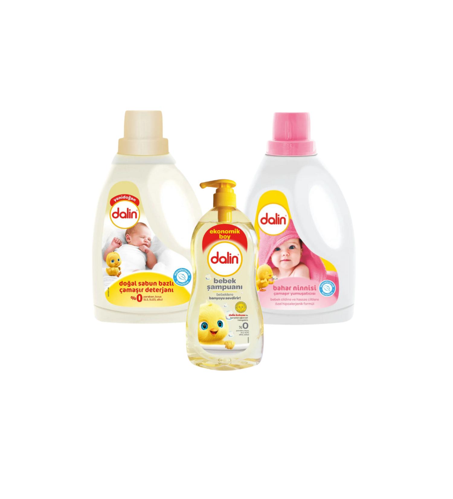 Dalin Classic Shampoo-Sensitive Natural Soap Based Laundry Detergent-Fabric Softener Spring Lullaby