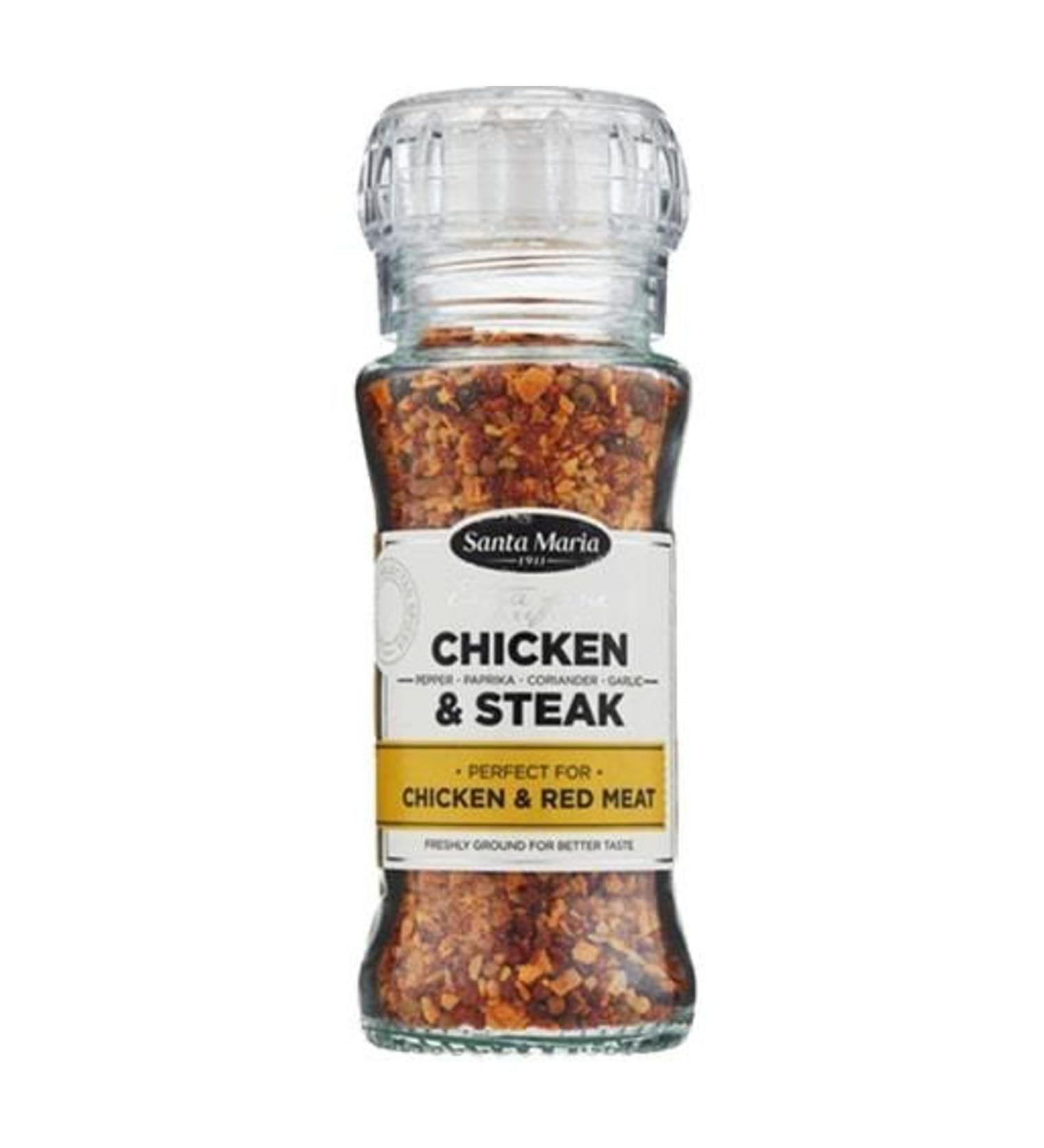 IKEA SANTA MARIA Chicken and steak seasoning 75g - Refillable Glass jar with ceramic mill
