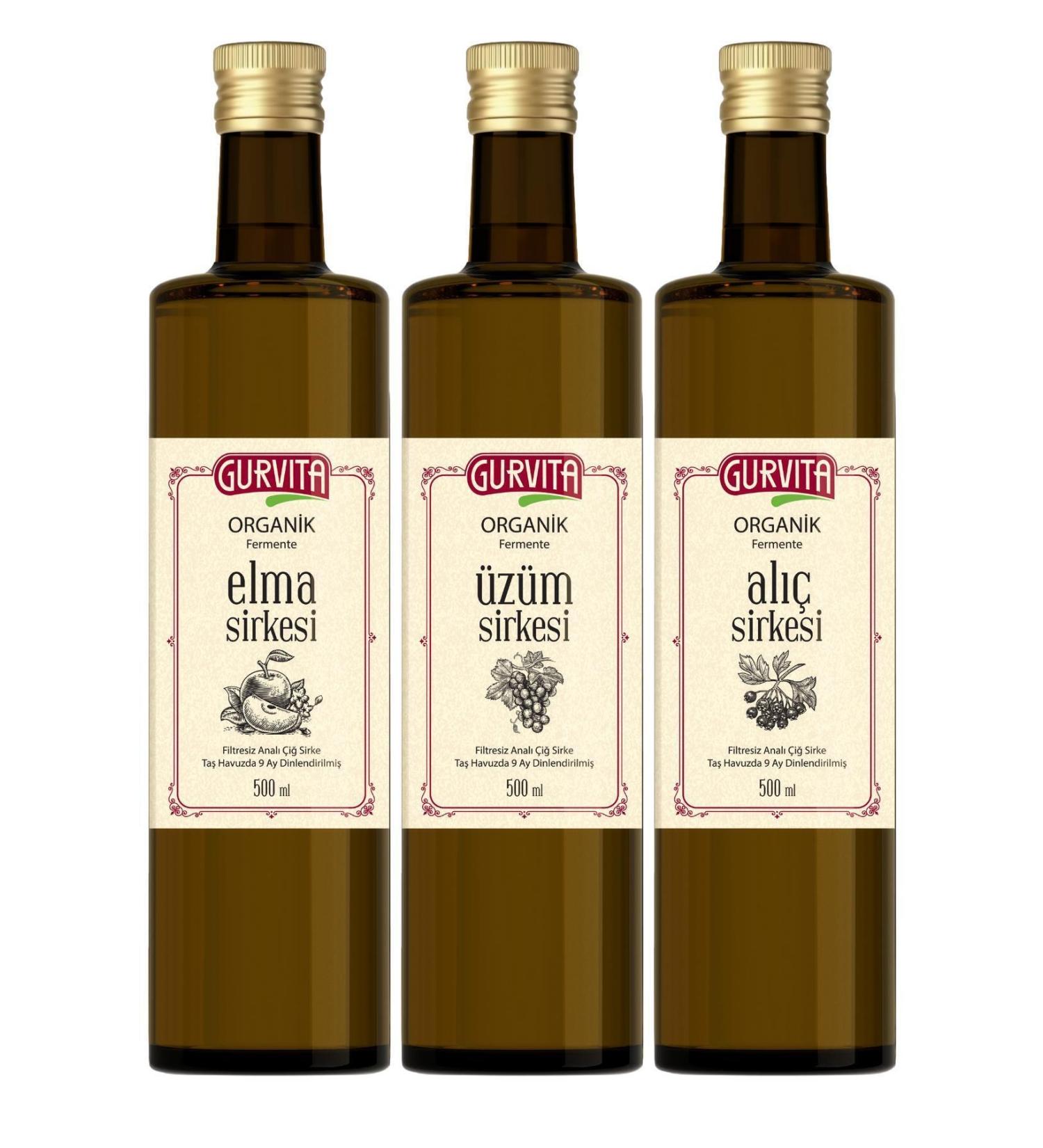 Gurvita Organic Vinegar Set 500 ml 3' Pcs