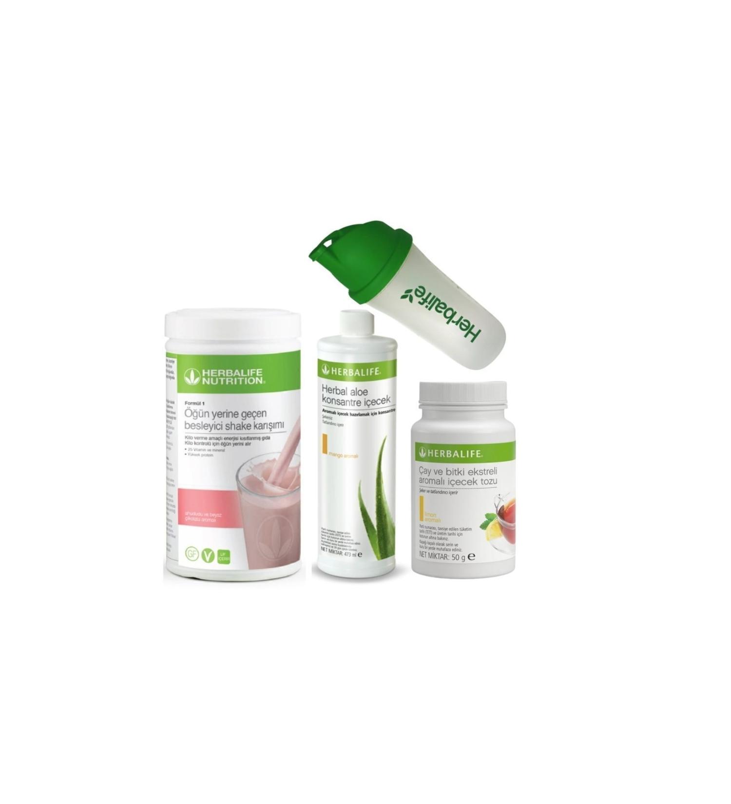 Herbalife 4 Piece Tea Set 4 Pieces 50 Gr Lemon Flavored