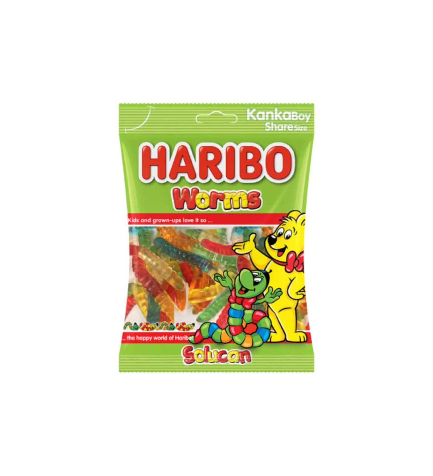 Haribo Worm 80 gr X 5 Pieces