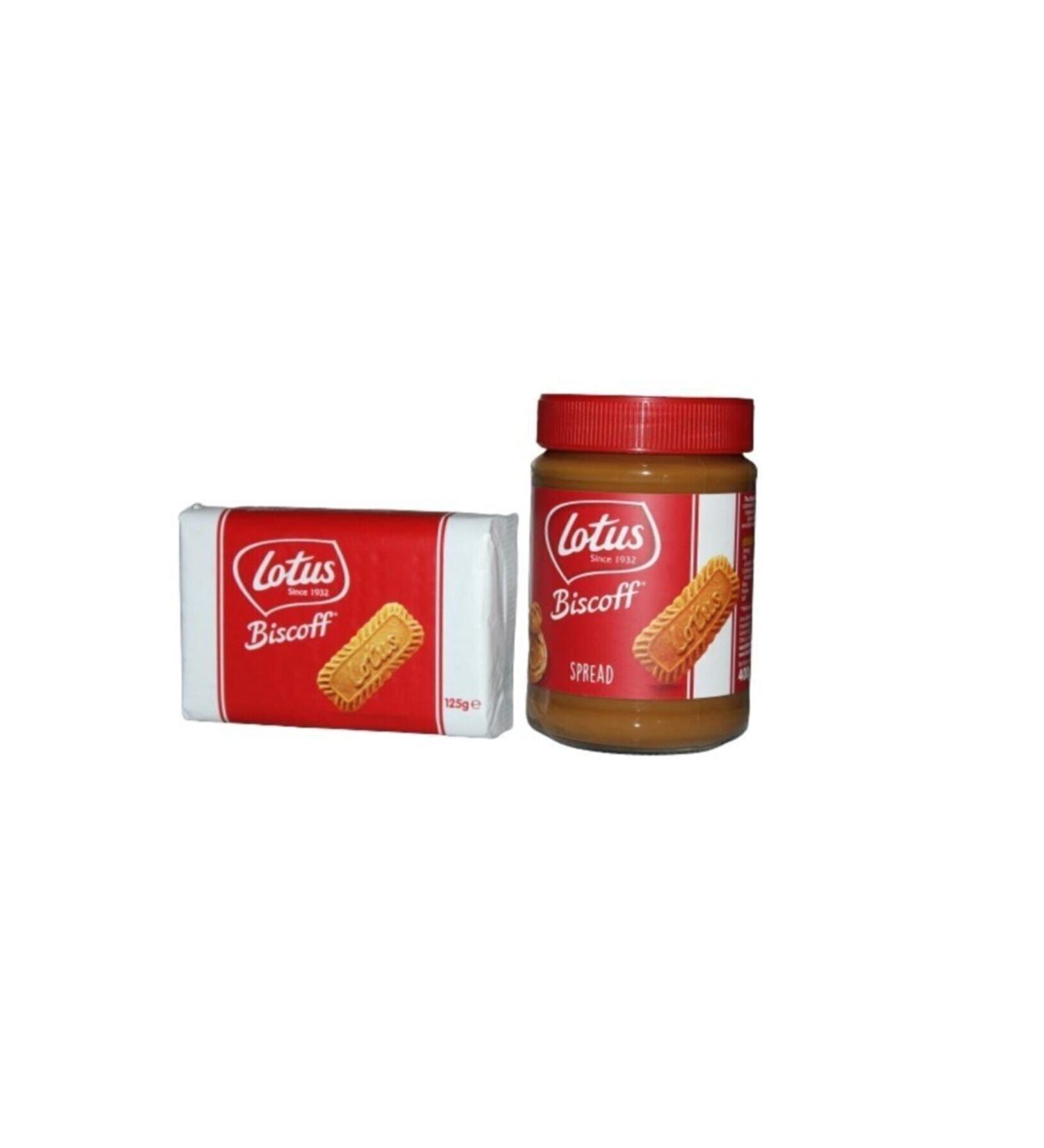 Lotus Biscoff Caramelized Biscuits 125 G - Spreadable Caramelized Biscuit Paste 400 Gr