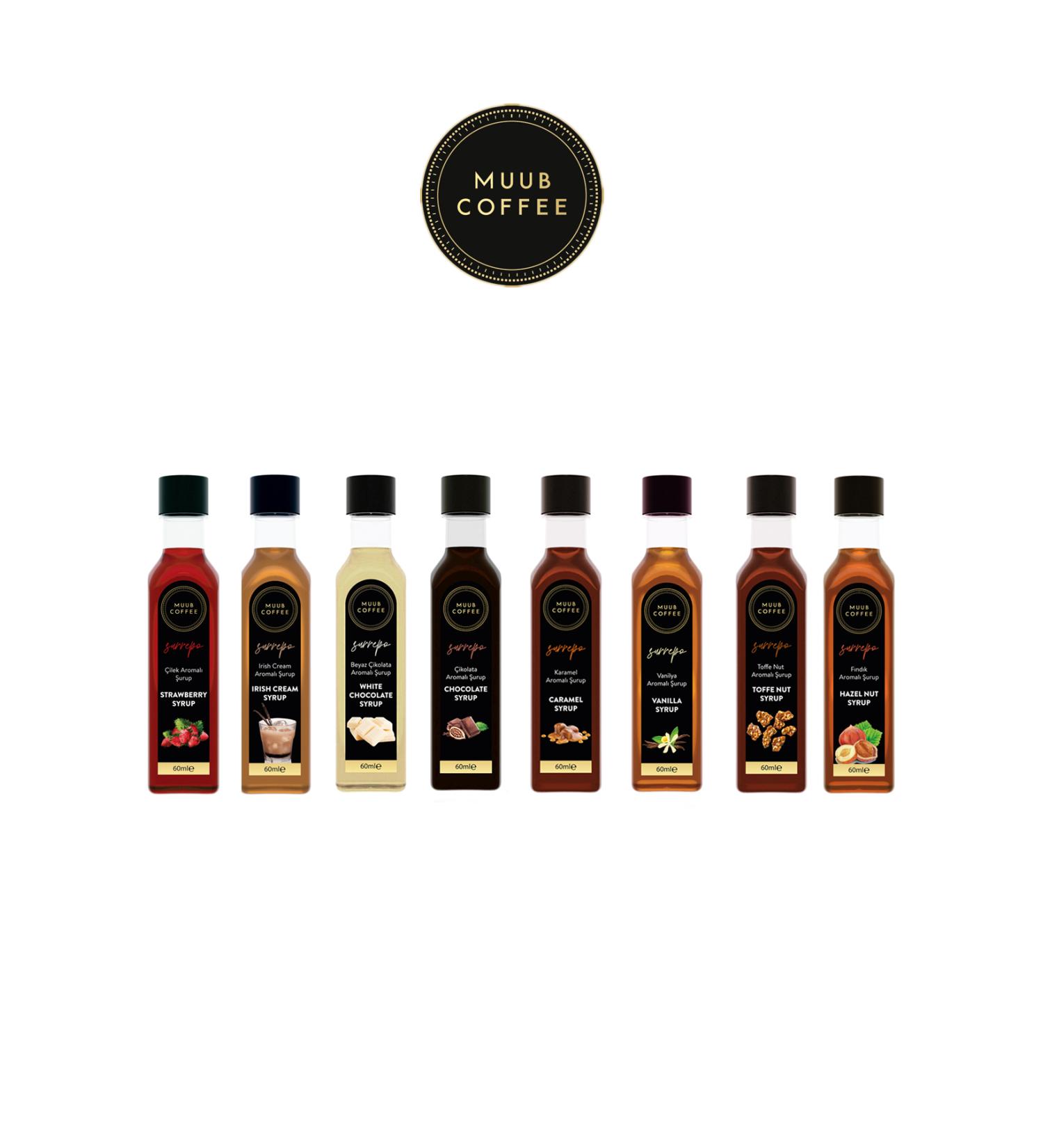 MUUB COFFEE 8-PIECE SPECIALLY FORMULATED COFFEE SYRUP SERIES High Aroma Intense Taste (8 60 ml)