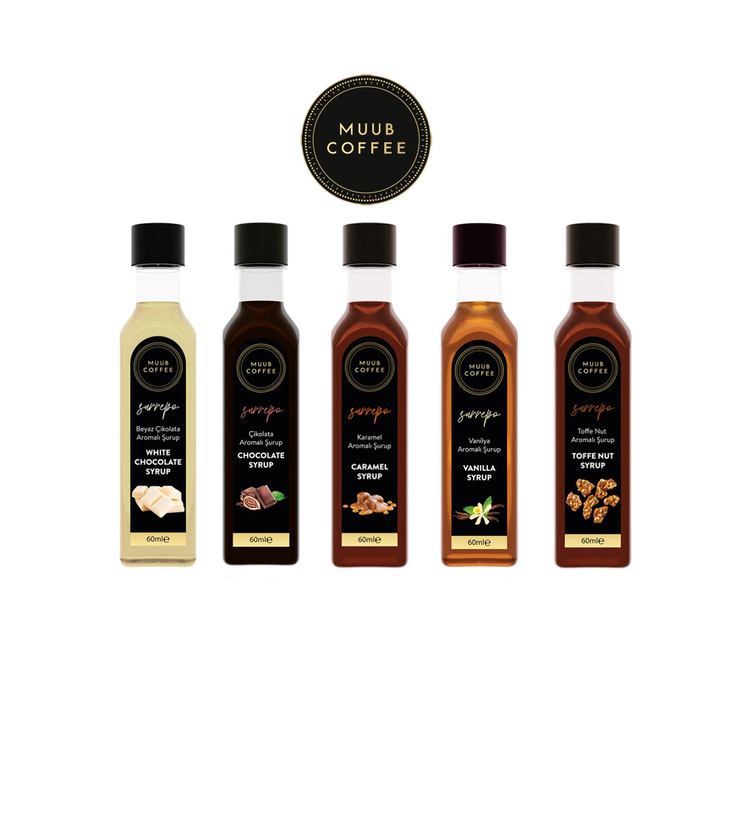 MUUB COFFEE Advantageous 5 Specially Formulated Syrup Series High Aroma Intense Taste (5 60 ML)