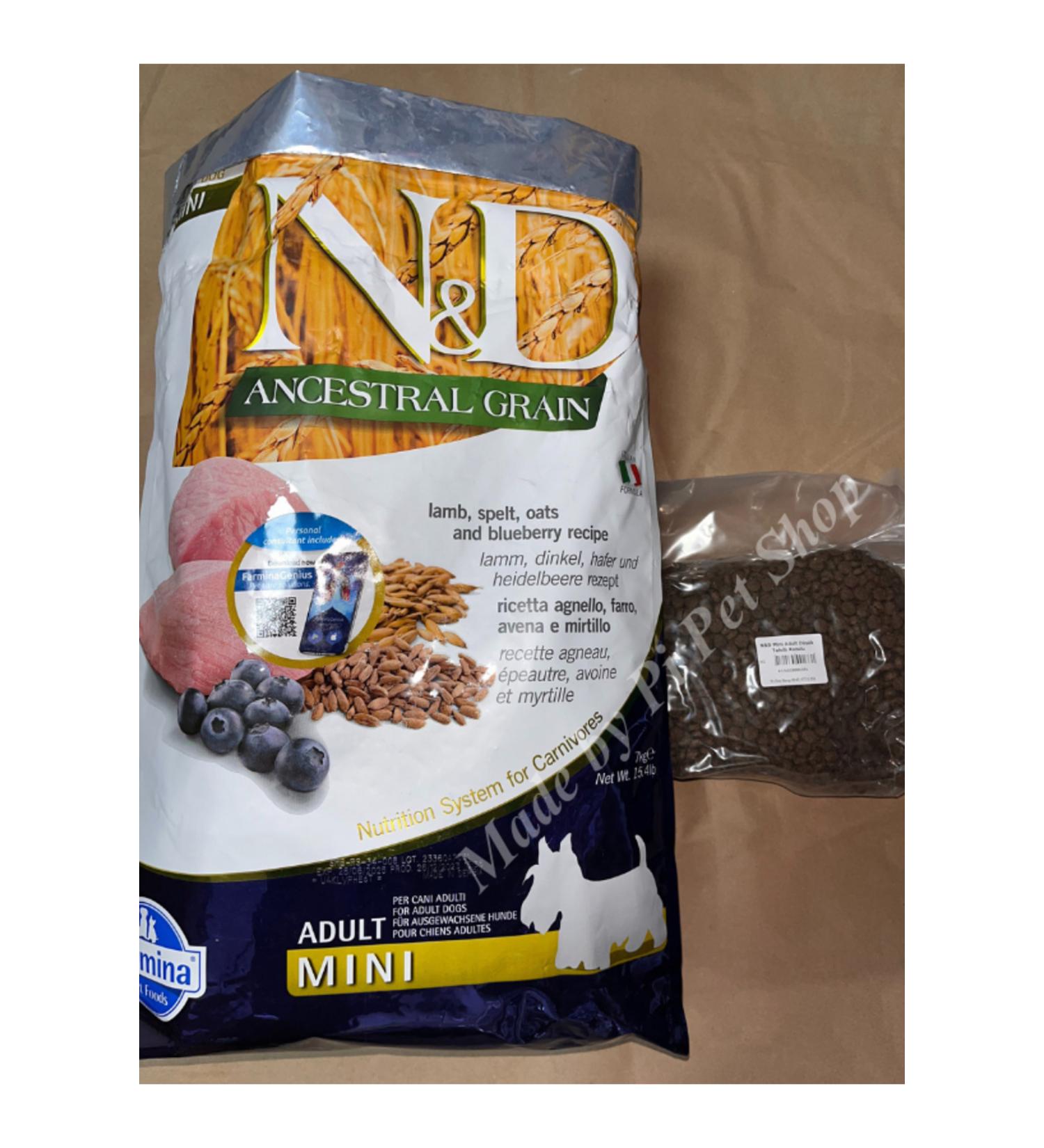 N & D Ancestral Lamb Blueberry Mini Adult Dog 1kg Vacuum Bag