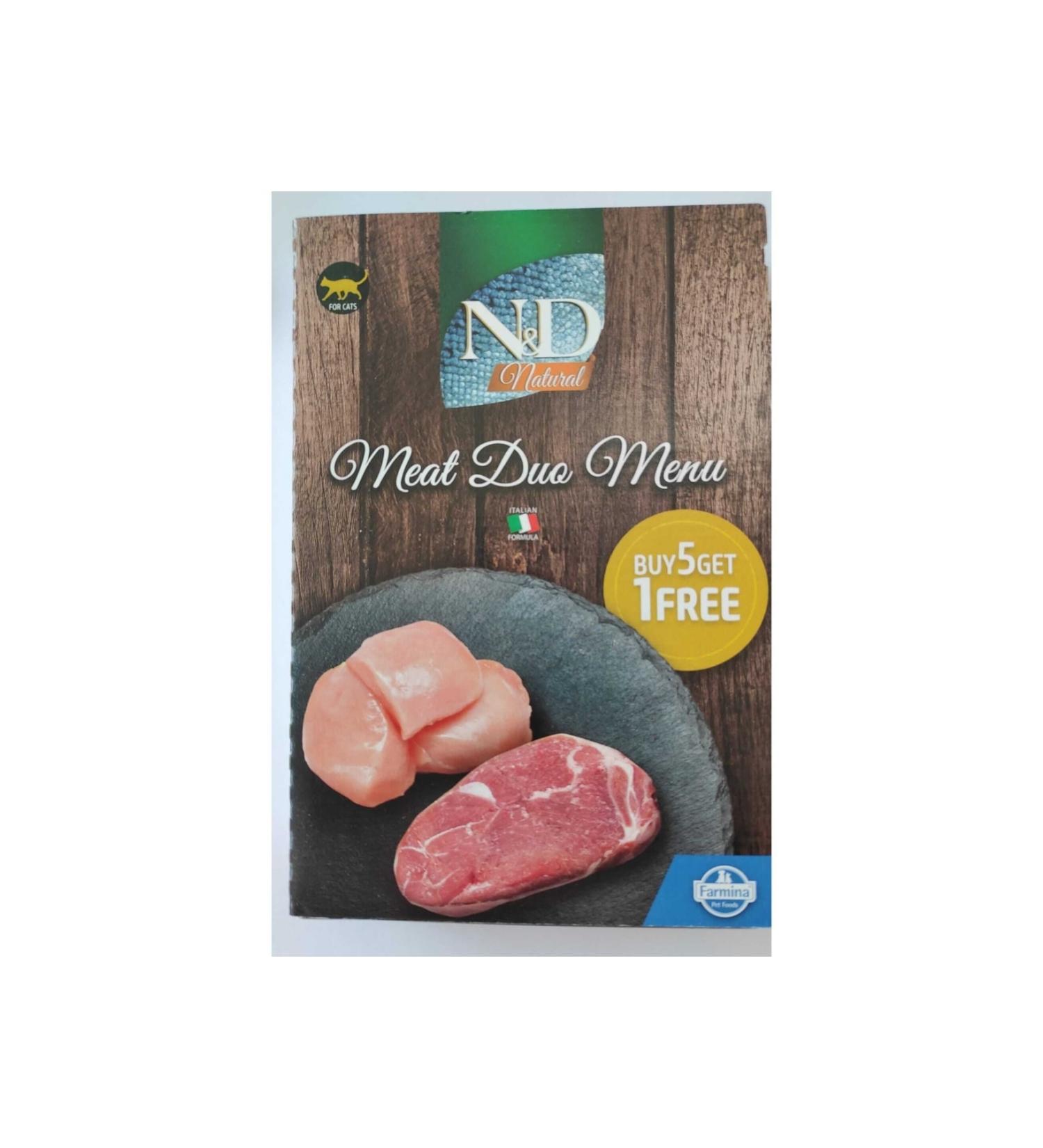 N & D Neo Pet Market Grain-Free Mixed (3 Lamb 3 Chicken) Cat Canned Food 70 Gr X 6 Pieces