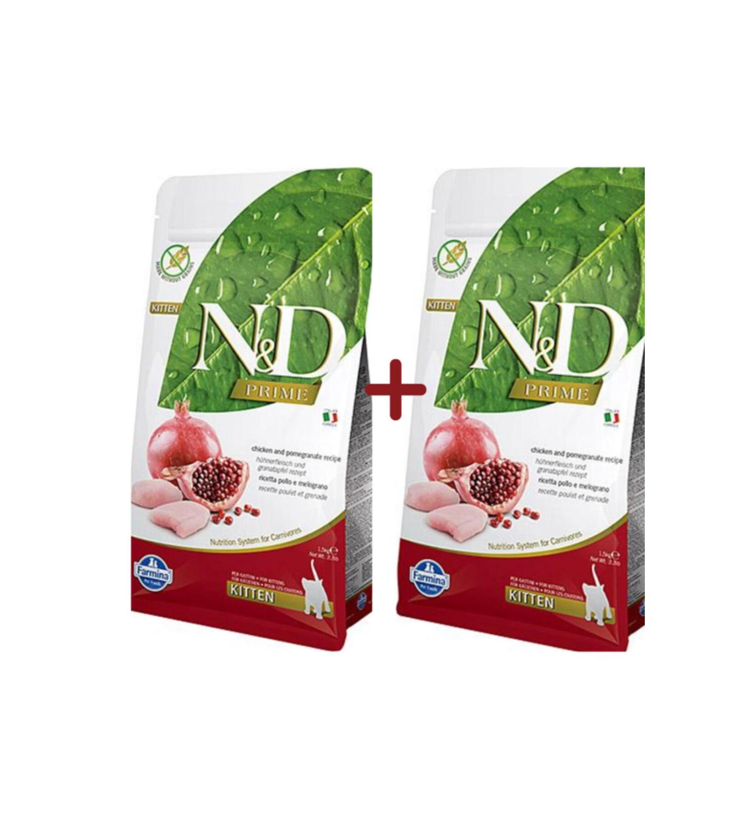 N & D 2-Pack Grain-Free Kitten Cat Food 1.5 Kg (total 3 Kg)