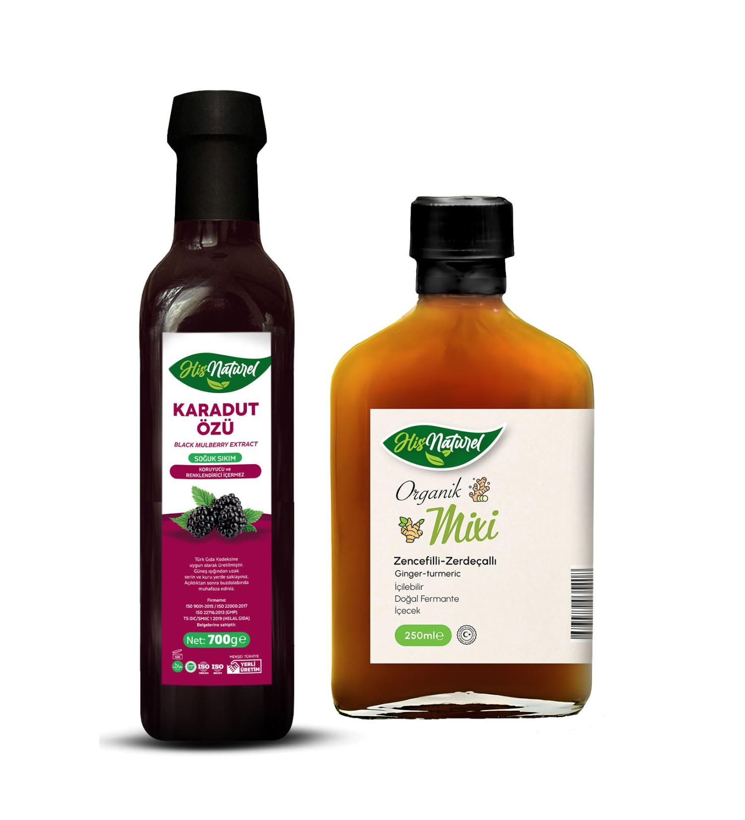 His Naturel Organic Mulberry Extract Turmeric Ginger Mix Set