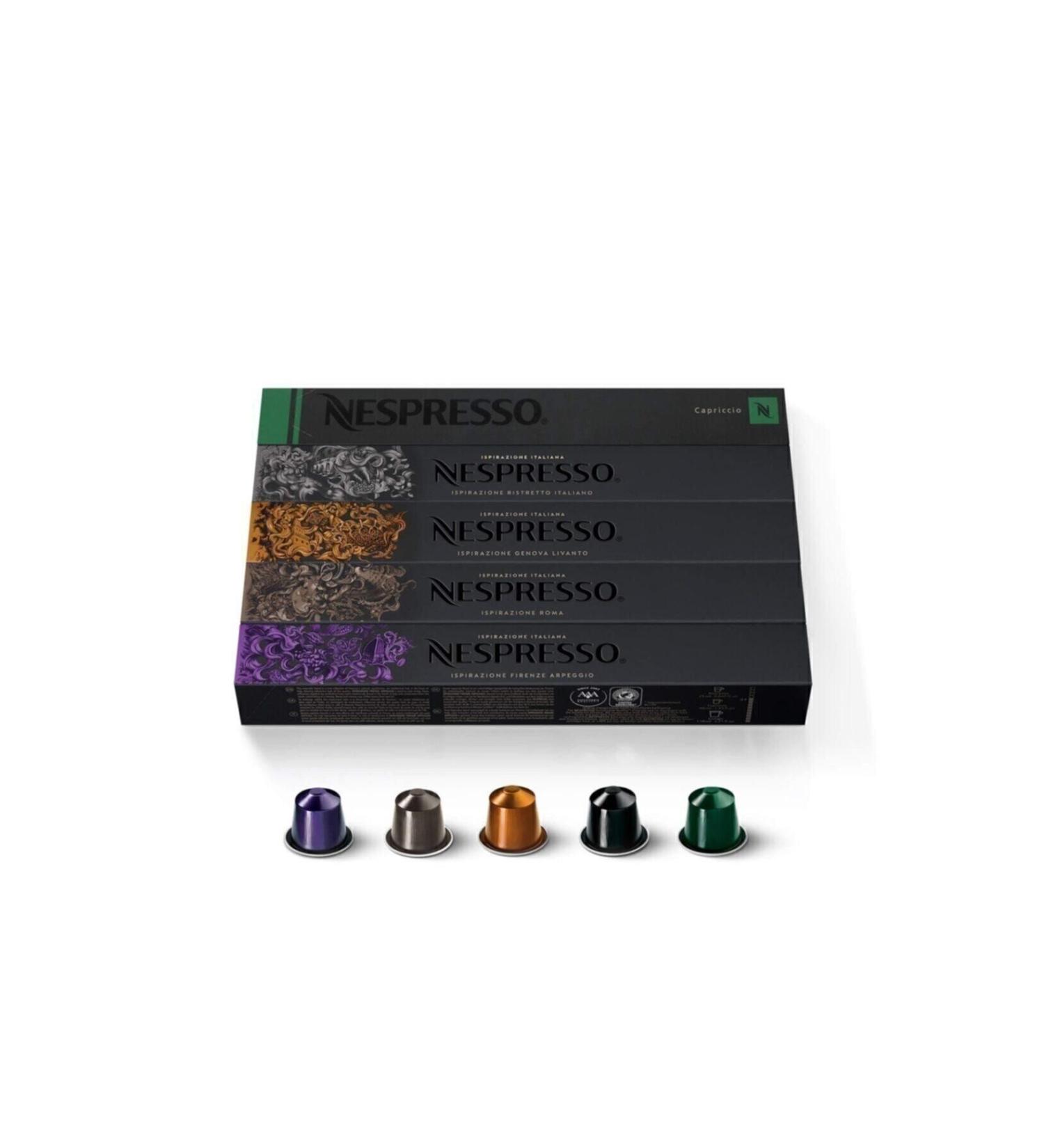 Nespresso Ispirizione Italia Series Set of 5 R stretto Genova Livanto Roma Arpeggio Capriccio