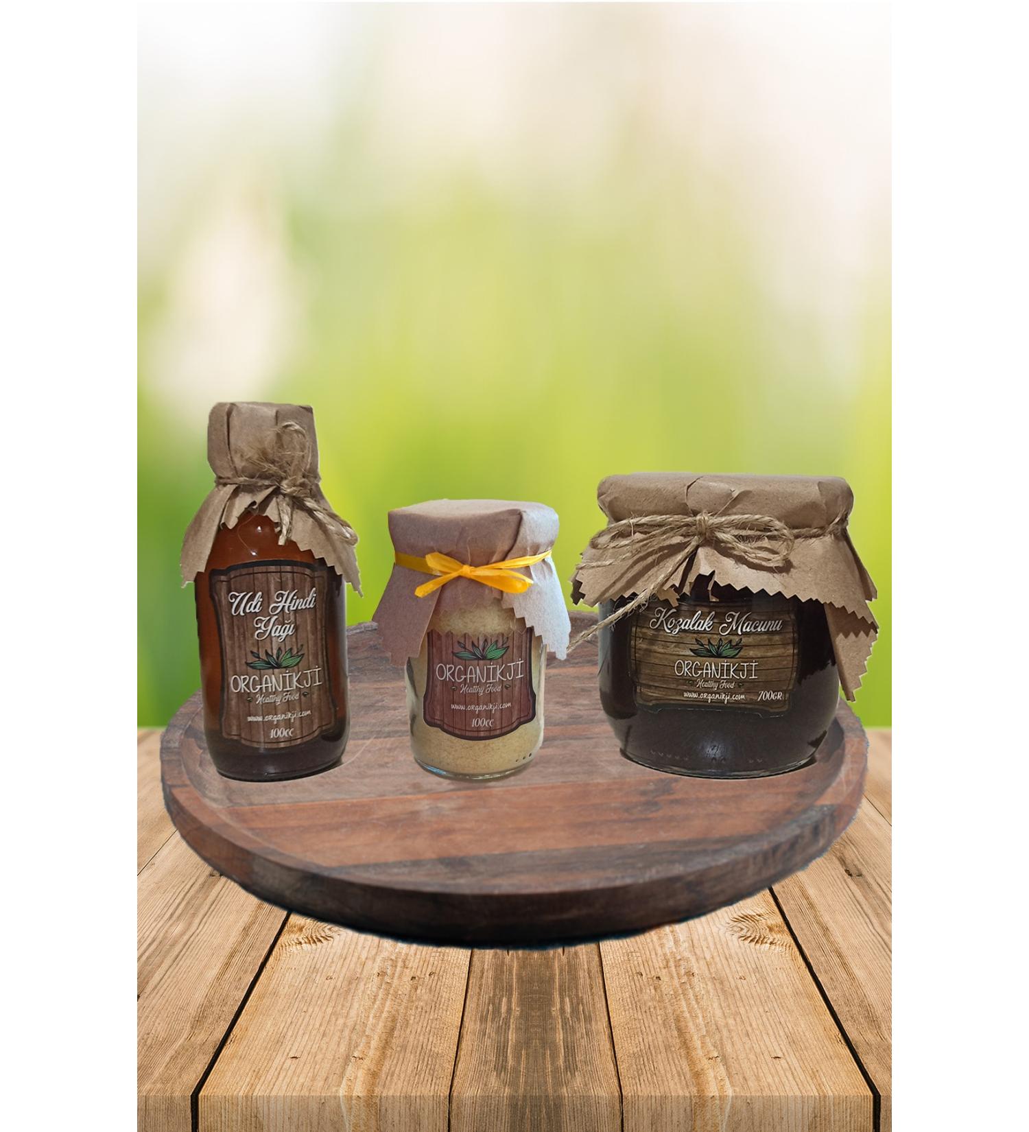 Organikji 3-Piece Healing Set (Cone Paste Udihindi Oil Breath-Opening Healing Tea)