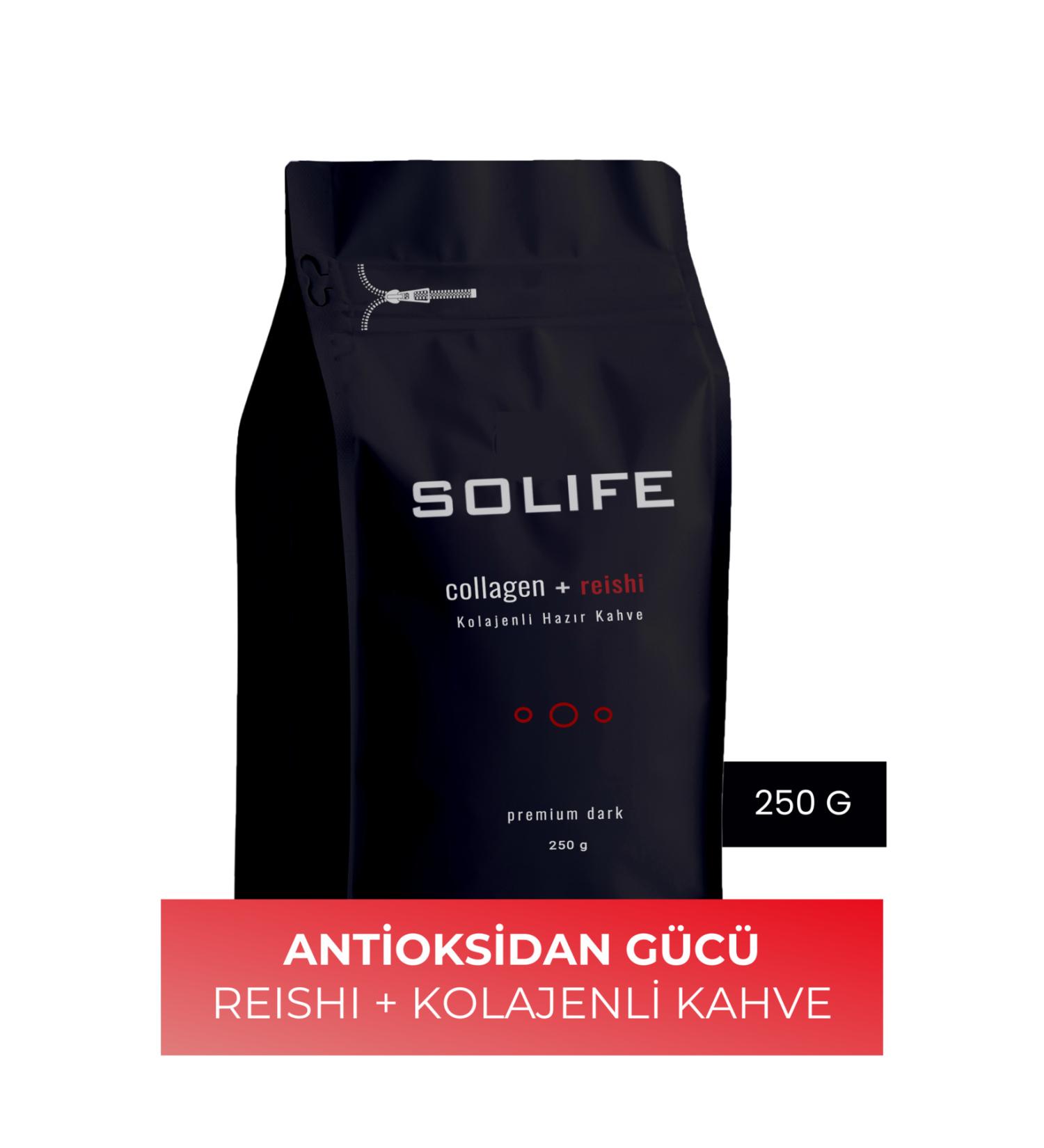 SOLIFE Reishi Mushroom and Collagen Instant Coffee 250 G
