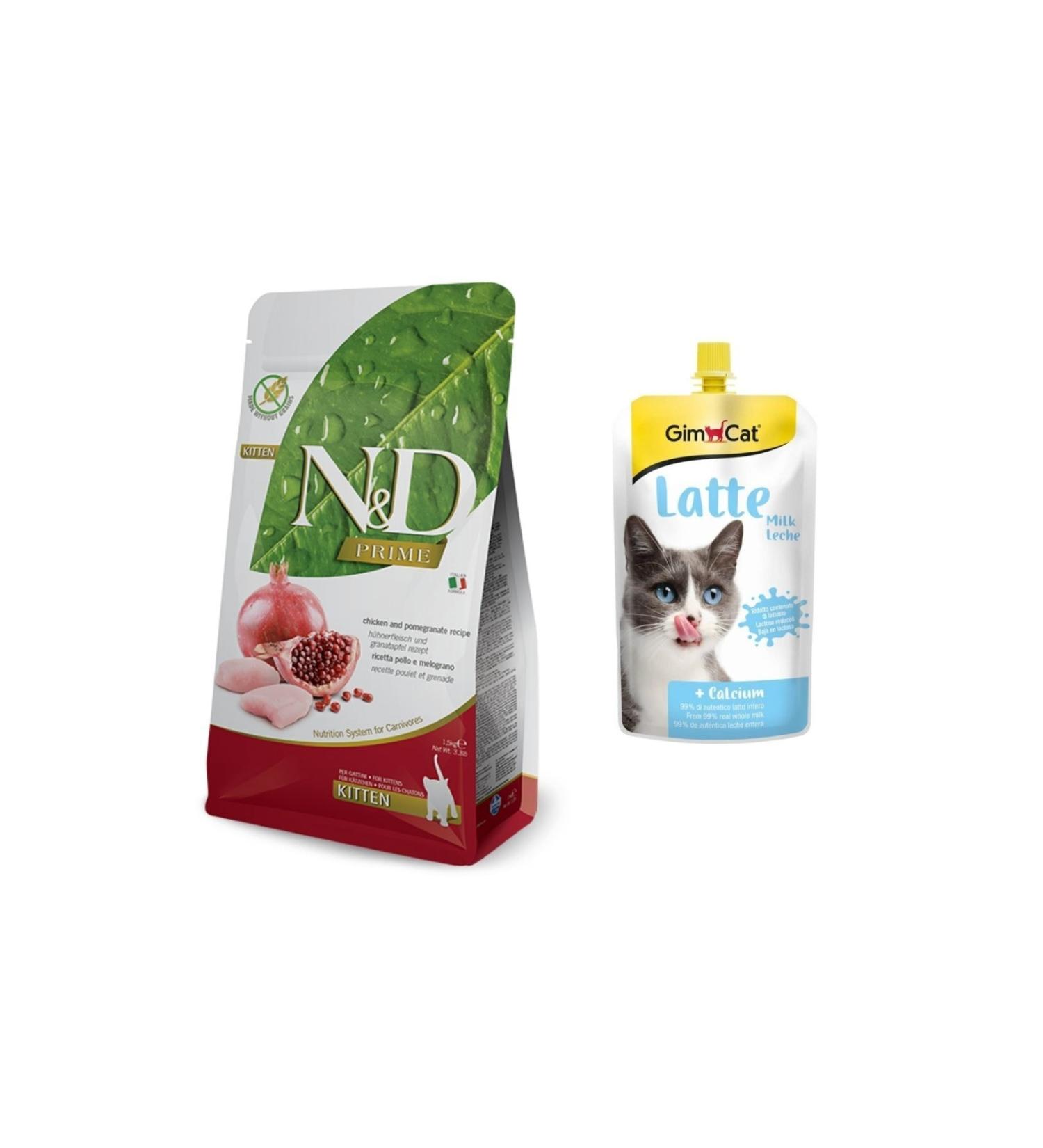 N & D Kitten 1.5 kg + Gimcat Latte 200 ml