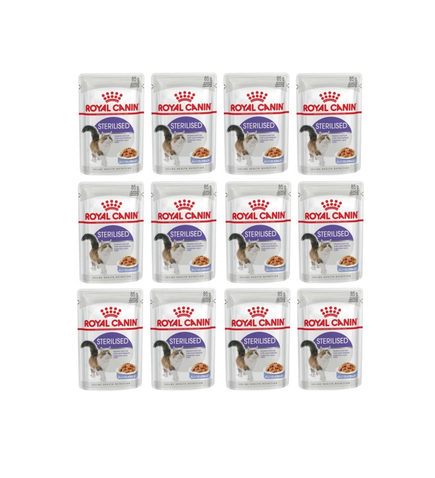 Royal Canin Sterilized Jelly Neutered Cat Canned Food 85 gr (12 Pieces)